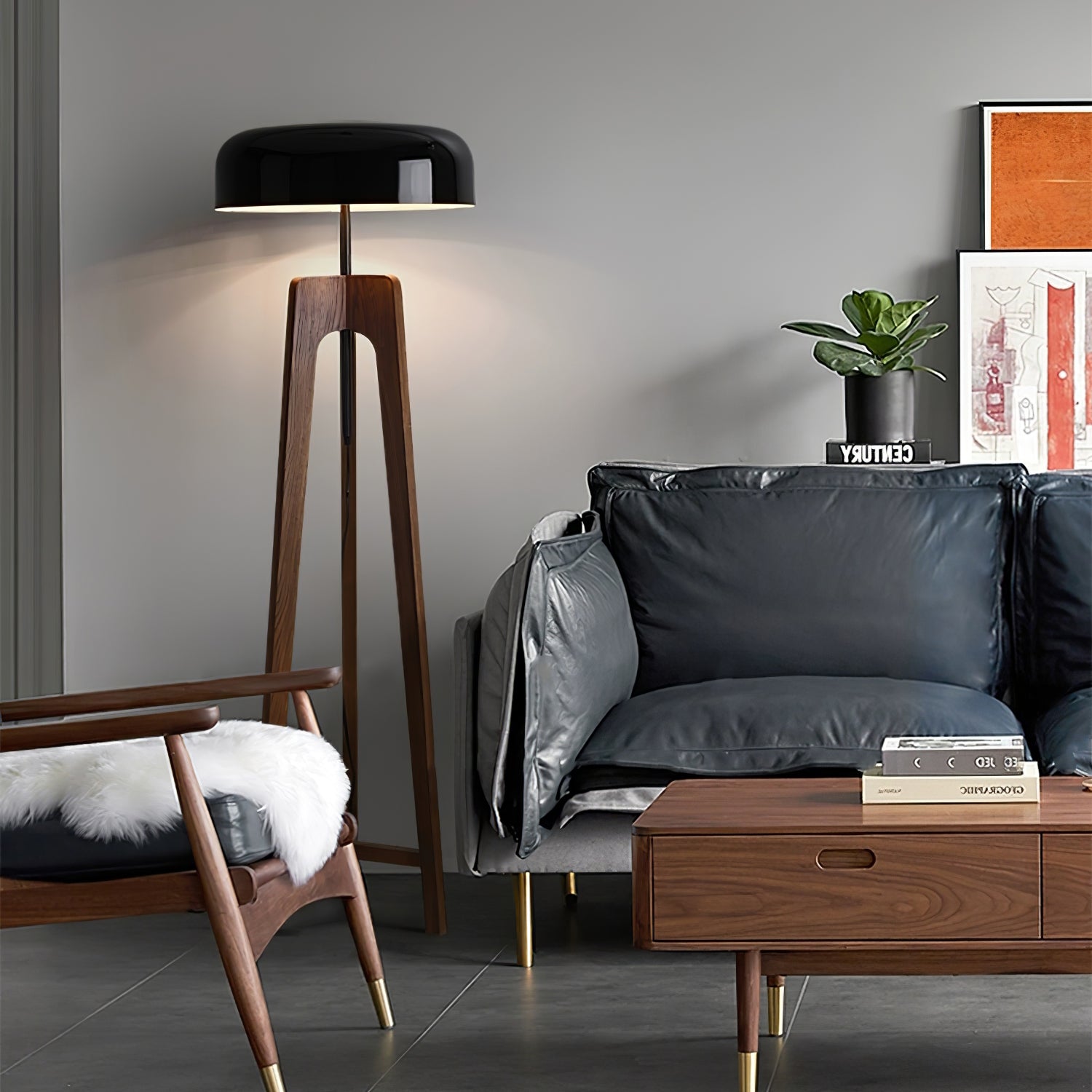 Kovain Wood Minimalist Floor Lamp-Neutral Decor
