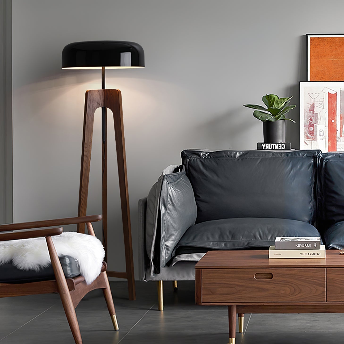 Kovain Wood Minimalist Floor Lamp-Neutral Decor