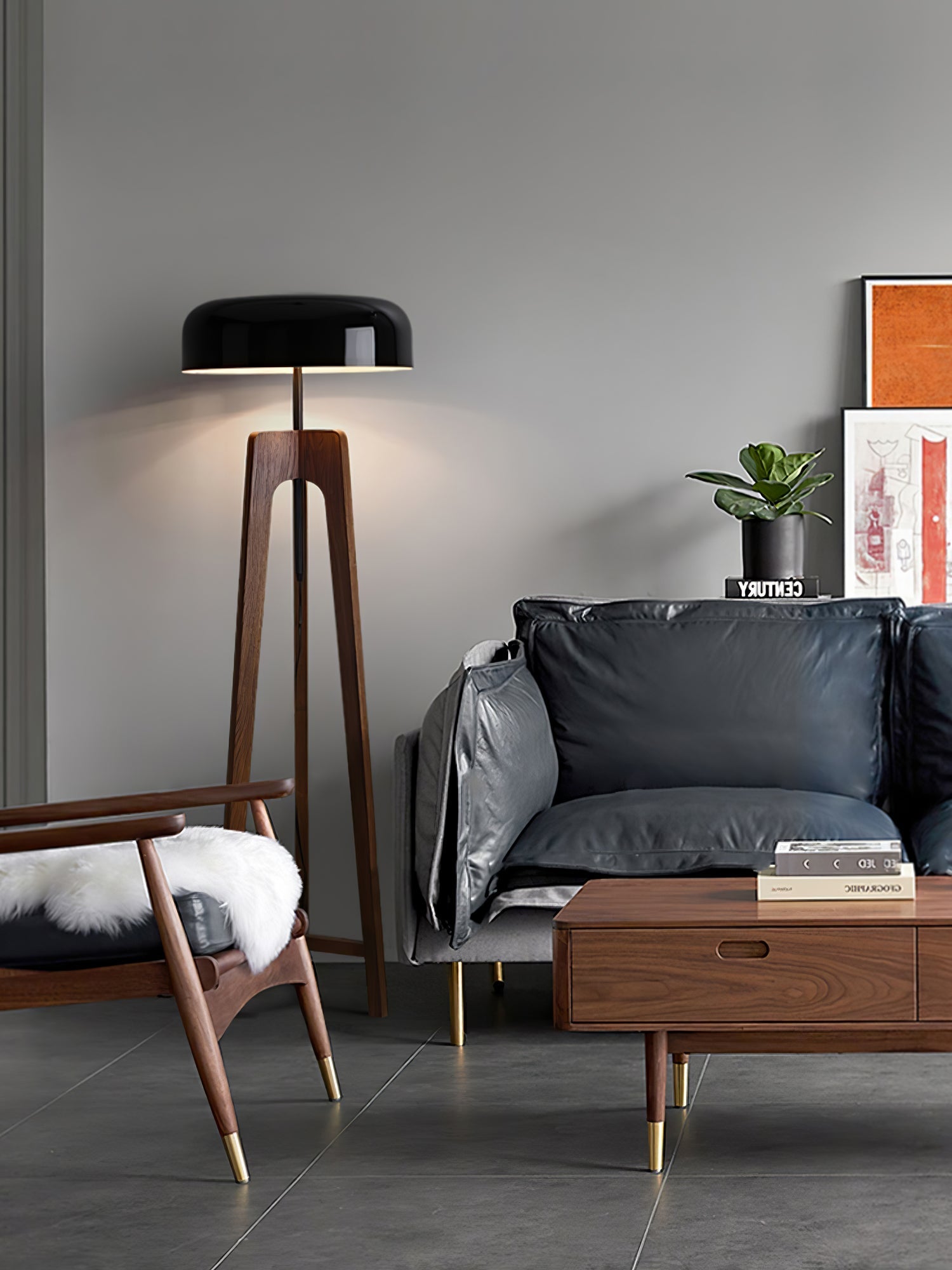 Kovain Wood Minimalist Floor Lamp-Neutral Decor