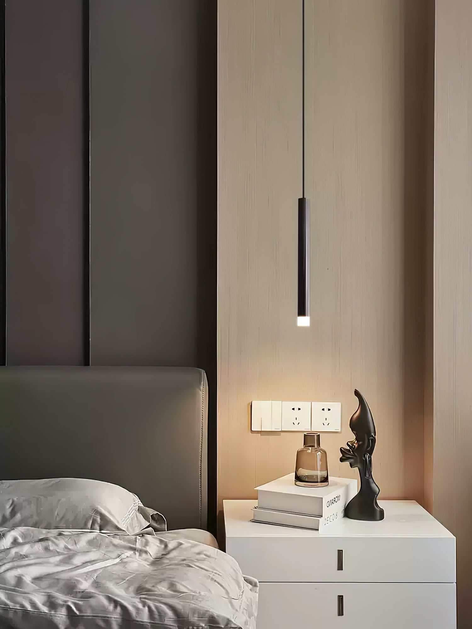 Cetheel Modern Minimalist Brass Plastic Pendant Light-Neutral Decor
