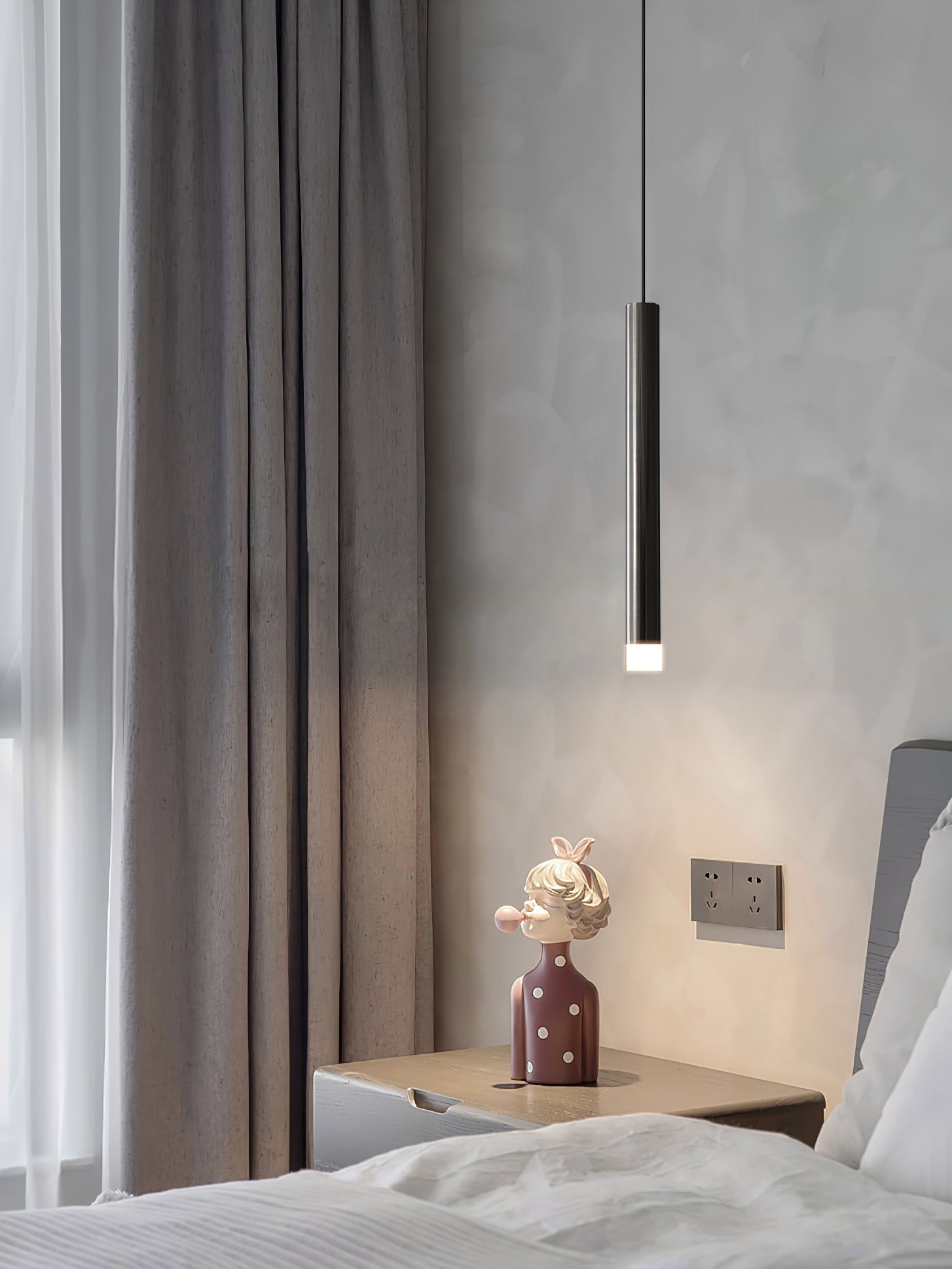 Cetheel Modern Minimalist Brass Plastic Pendant Light-Neutral Decor