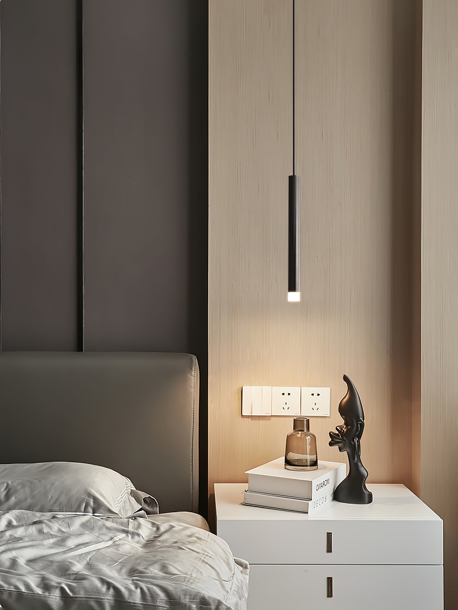 Cetheel Modern Minimalist Brass Plastic Pendant Light-Neutral Decor