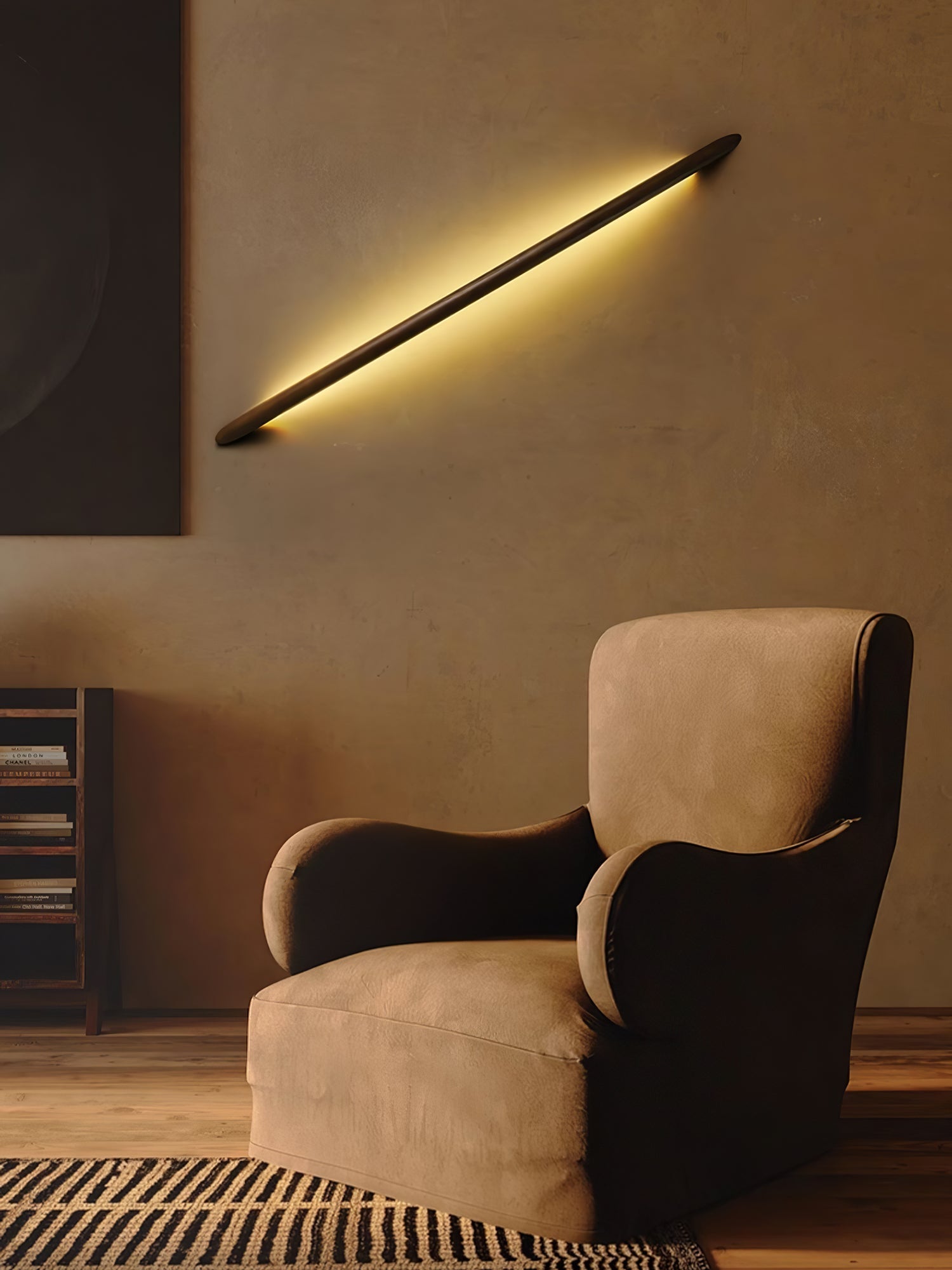 Evvinos Modern Minimalist Linear Wood Wall Light-Neutral Decor