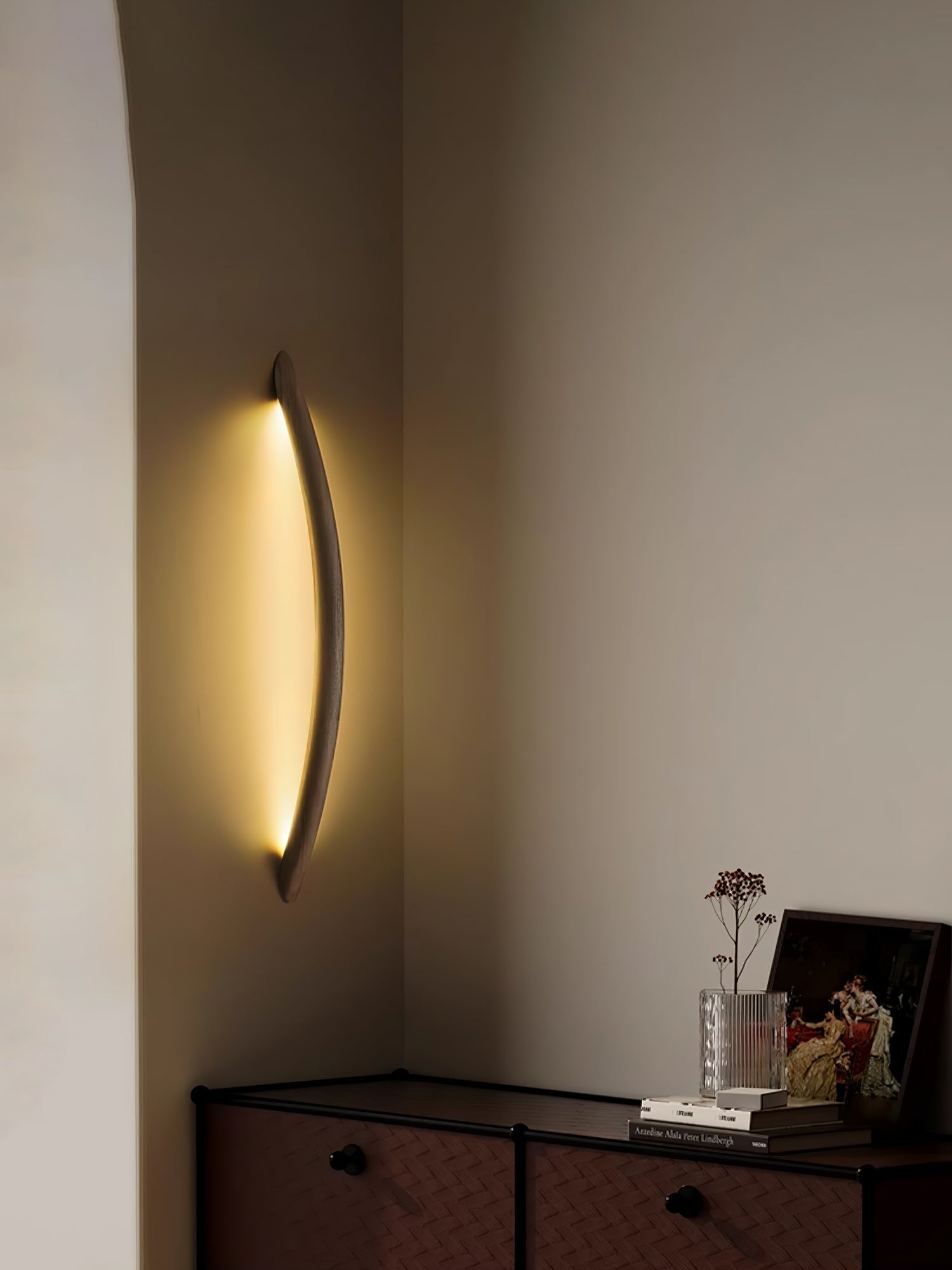 Evvinos Modern Minimalist Linear Wood Wall Light-Neutral Decor