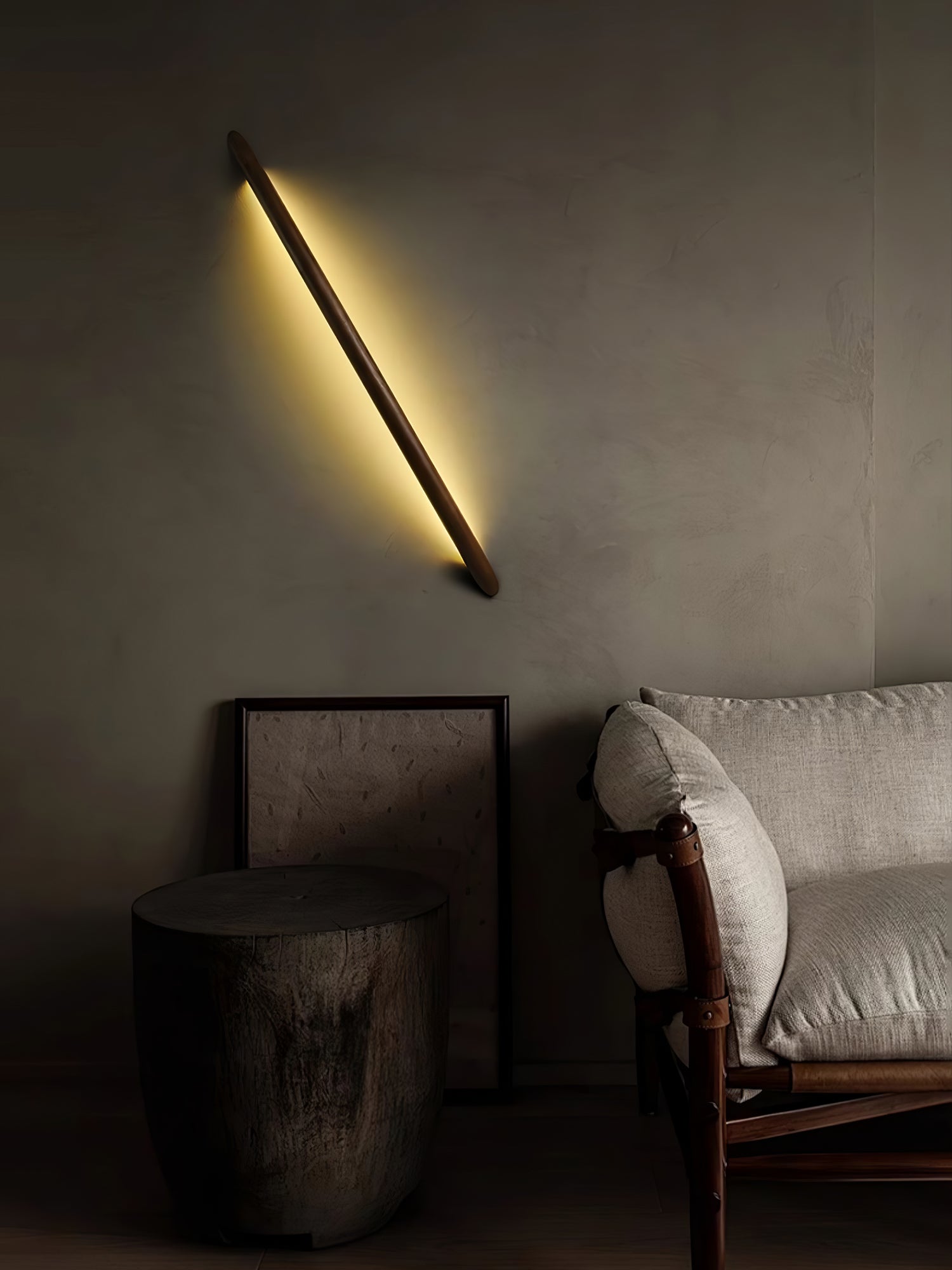 Evvinos Modern Minimalist Linear Wood Wall Light-Neutral Decor