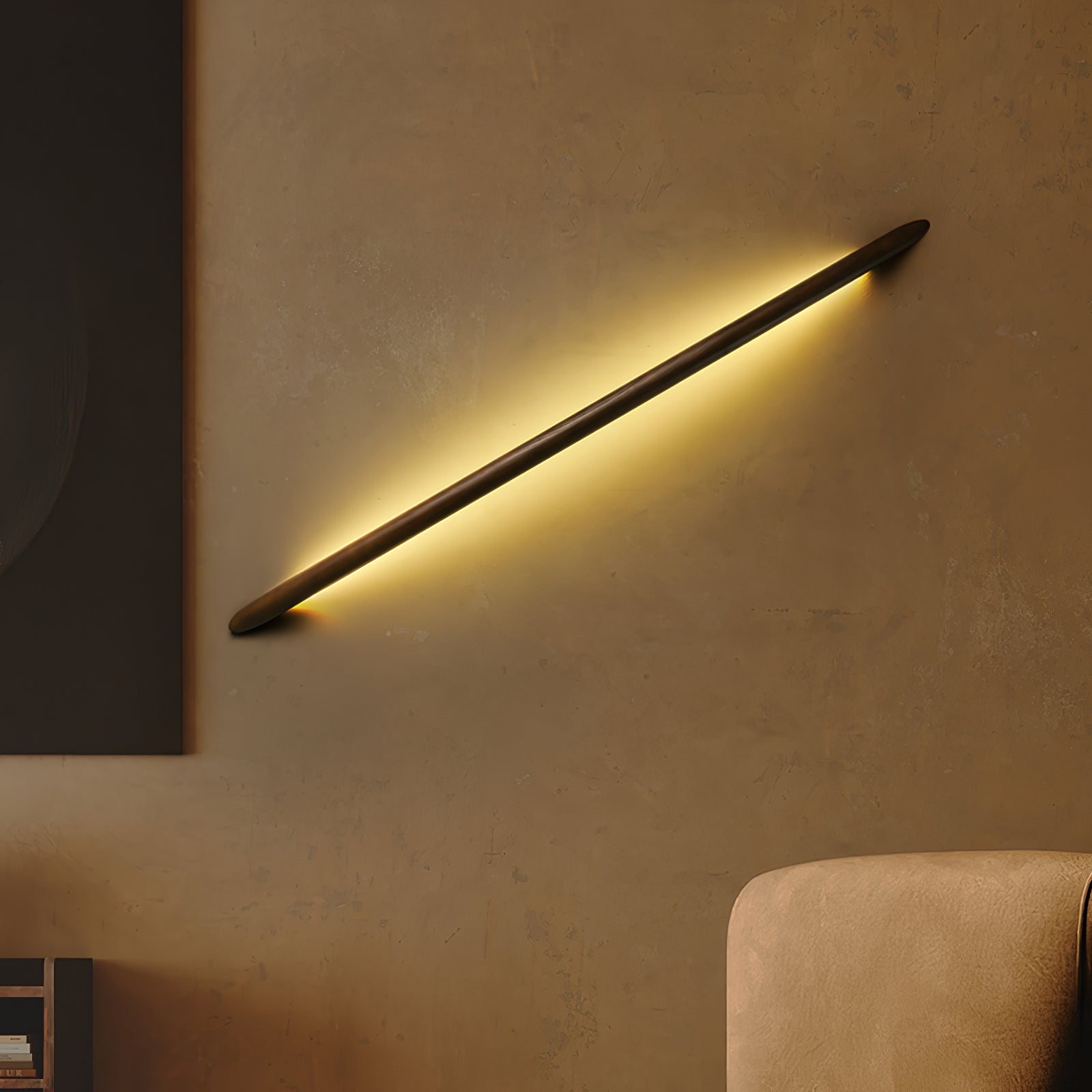 Evvinos Modern Minimalist Linear Wood Wall Light-Neutral Decor