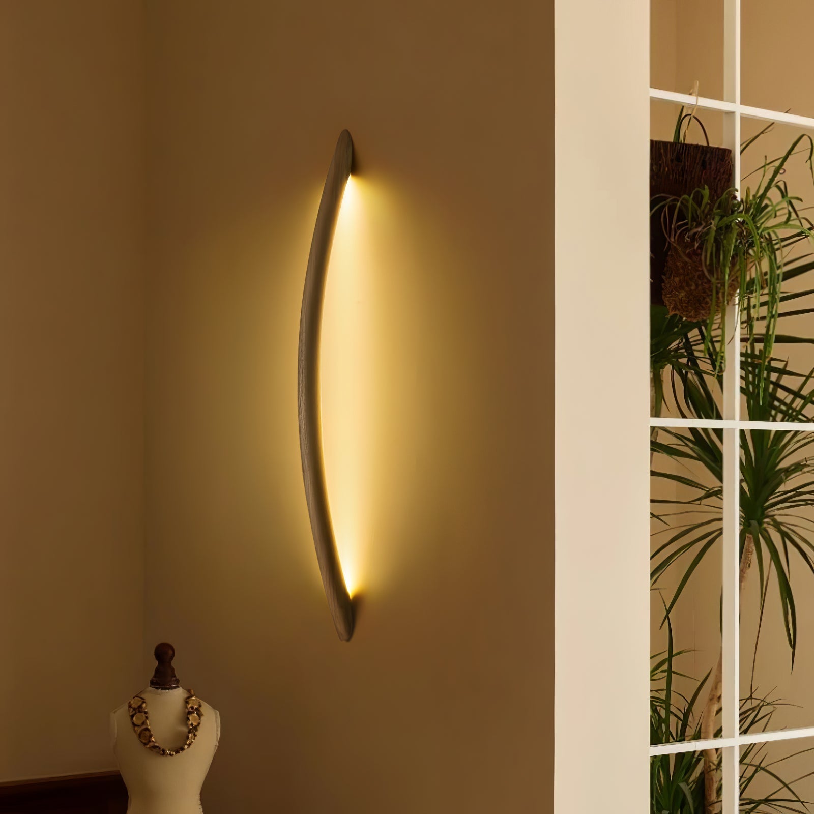 Evvinos Modern Minimalist Linear Wood Wall Light-Neutral Decor
