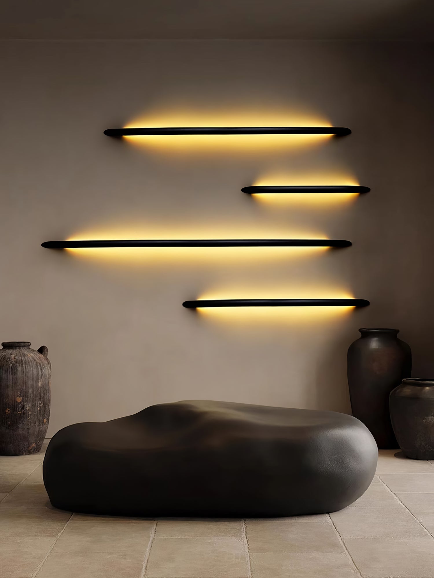 Evvinos Modern Minimalist Linear Wood Wall Light-Neutral Decor