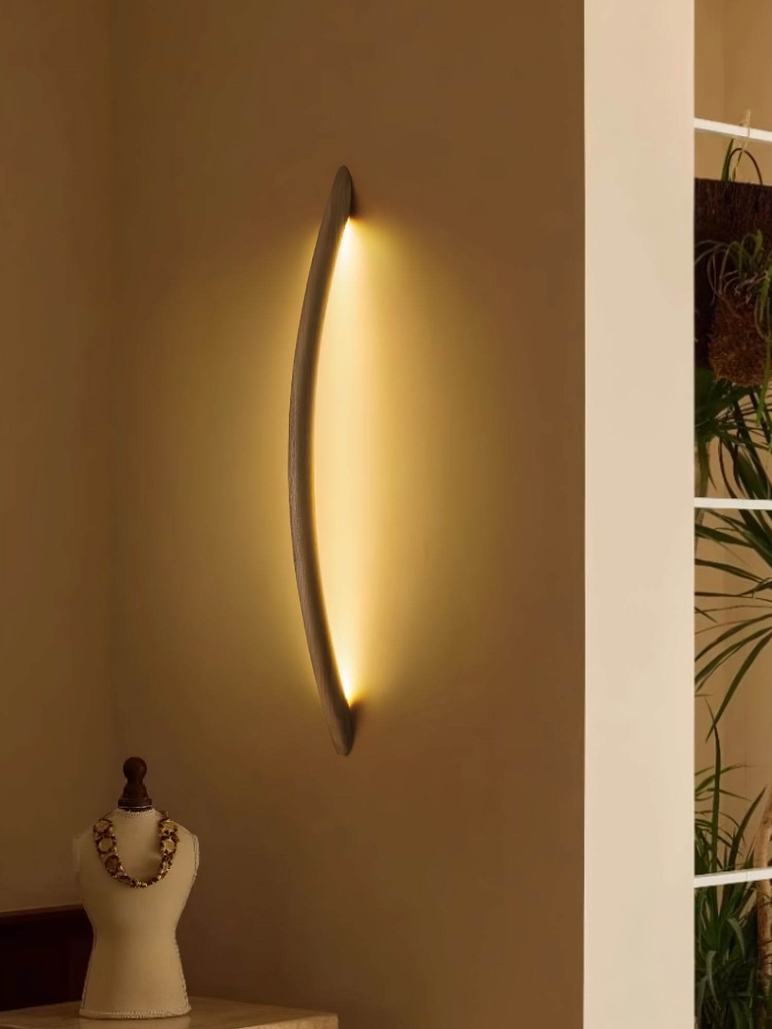 Evvinos Modern Minimalist Linear Wood Wall Light-Neutral Decor