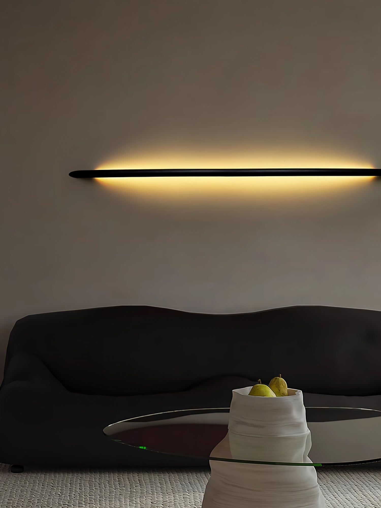 Evvinos Modern Minimalist Linear Wood Wall Light-Neutral Decor