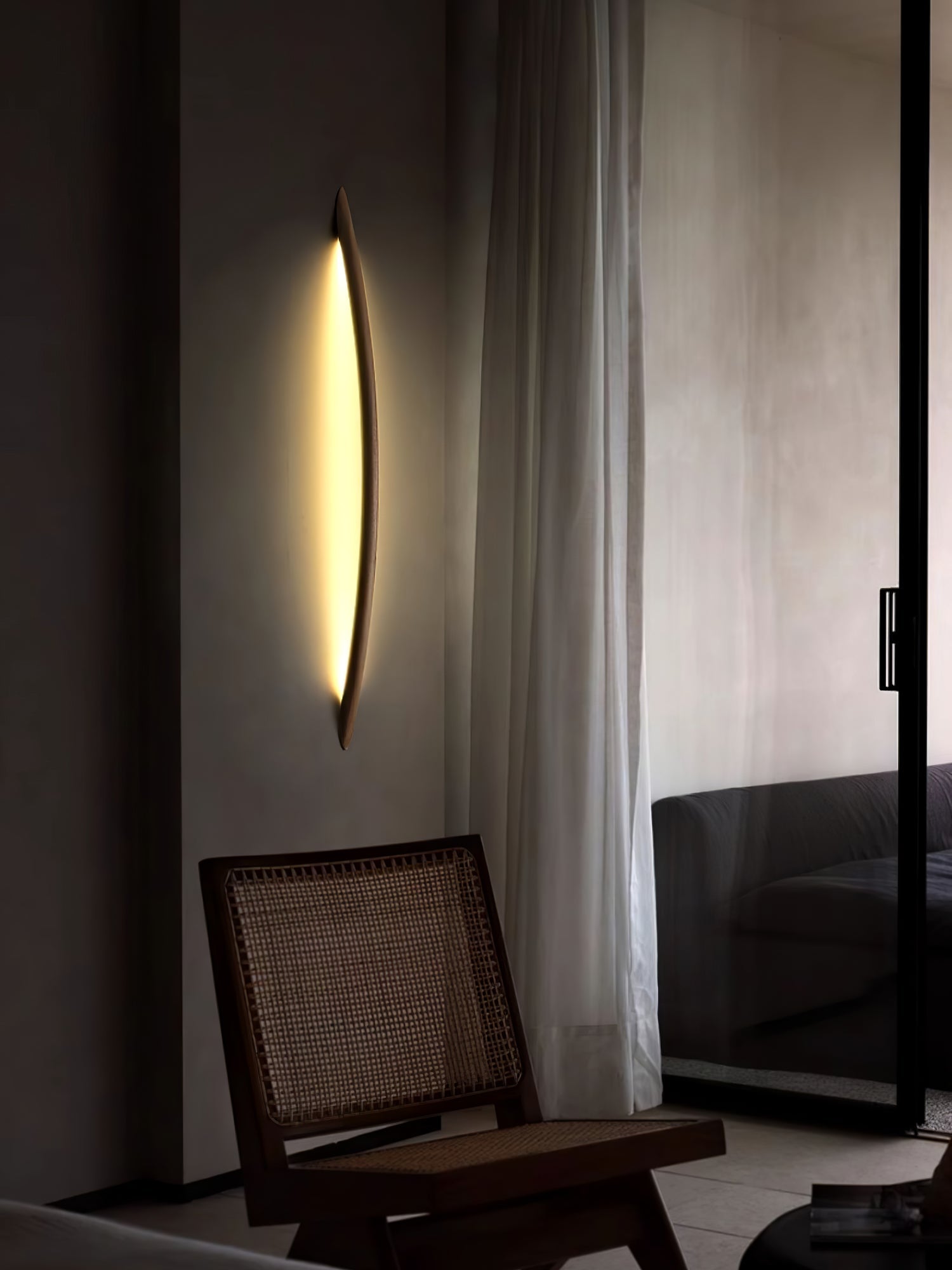 Evvinos Modern Minimalist Linear Wood Wall Light-Neutral Decor