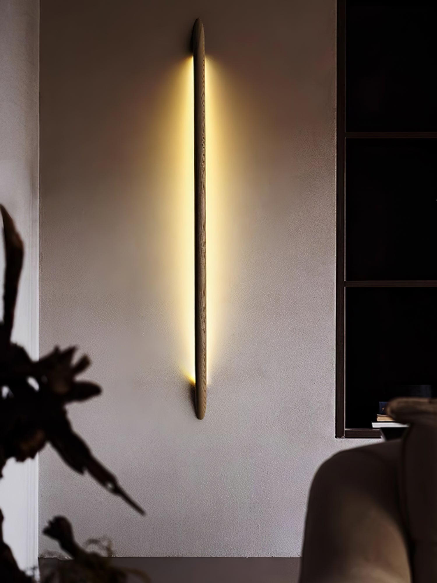 Evvinos Modern Minimalist Linear Wood Wall Light-Neutral Decor