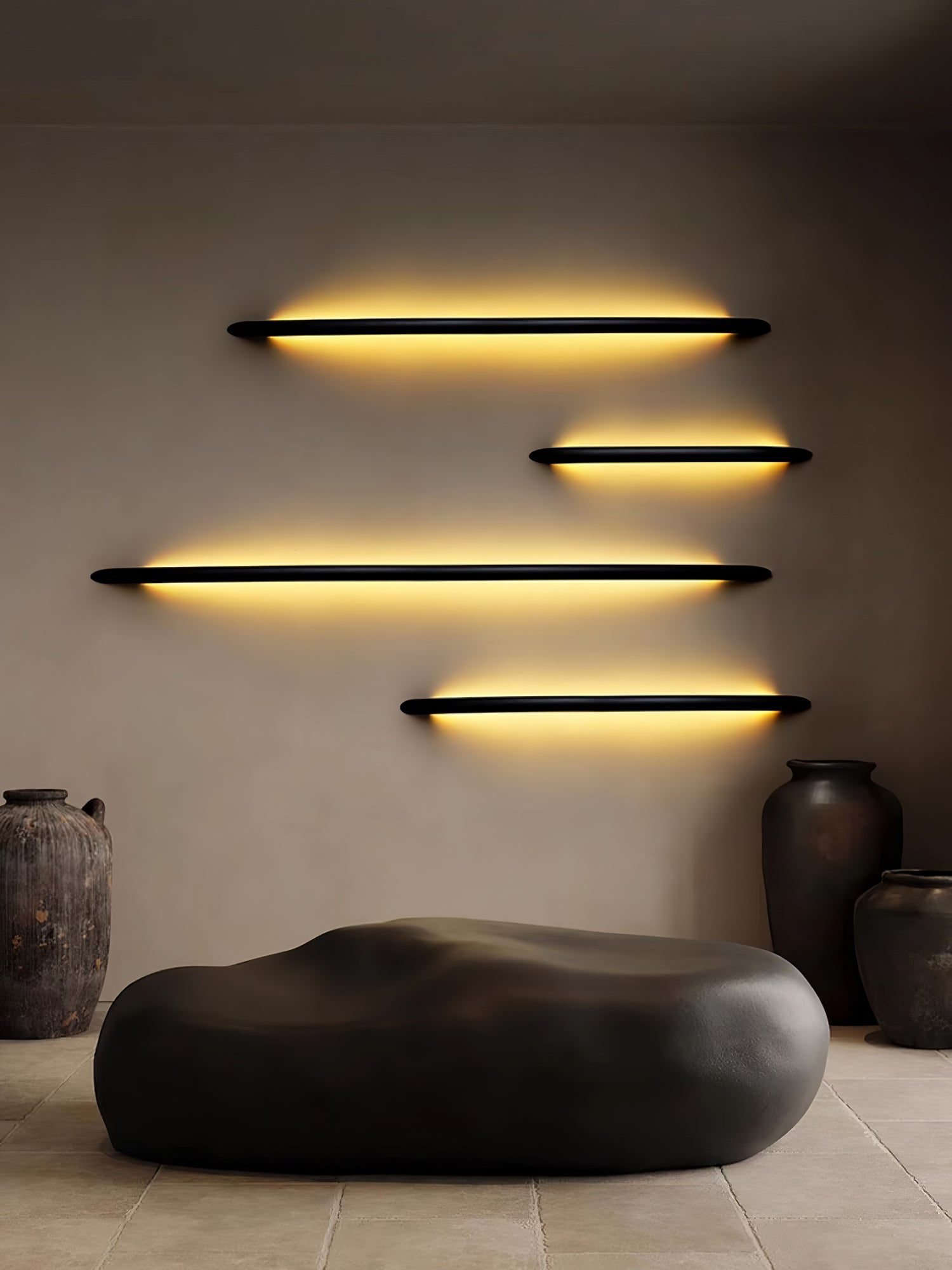 Evvinos Modern Minimalist Linear Wood Wall Light-Neutral Decor