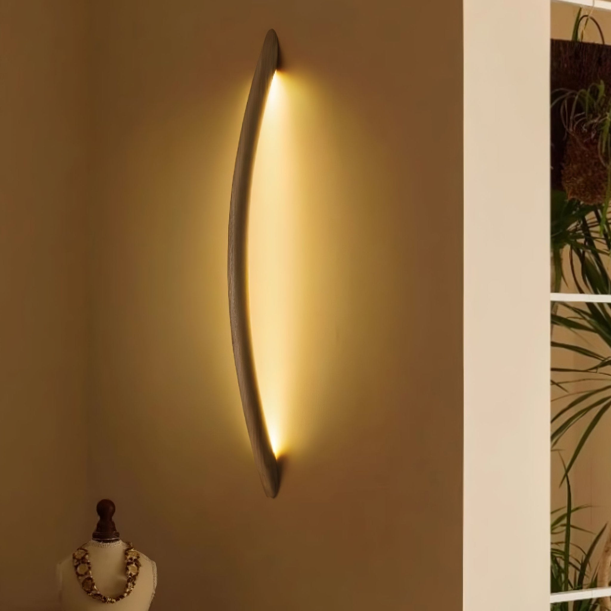 Evvinos Modern Minimalist Linear Wood Wall Light-Neutral Decor