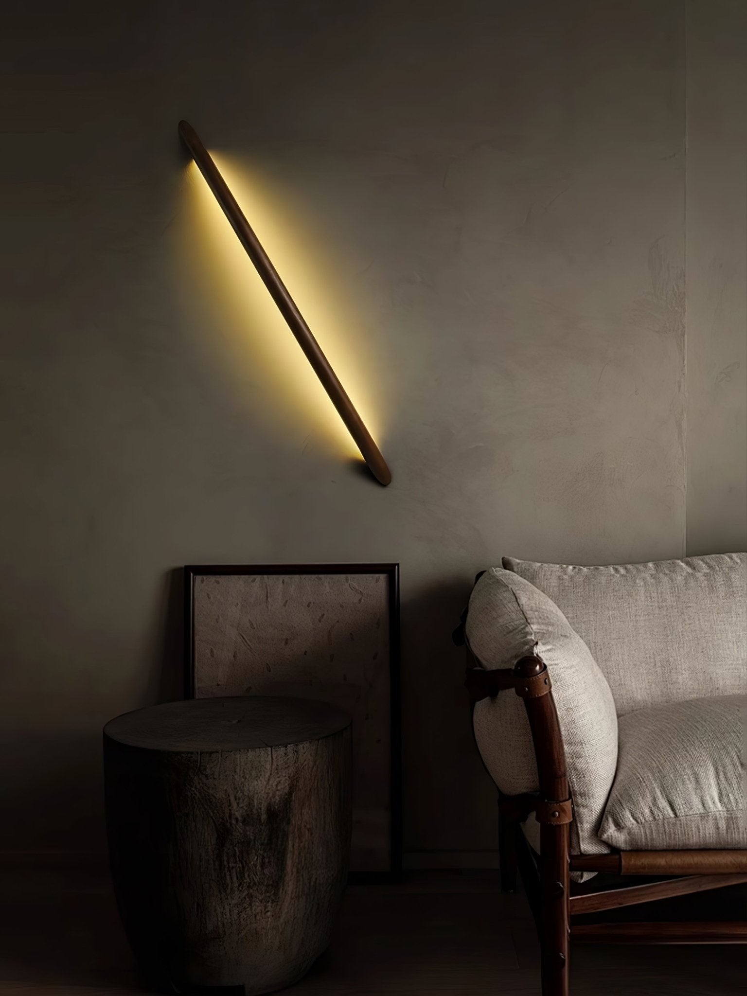 Evvinos Modern Minimalist Linear Wood Wall Light-Neutral Decor