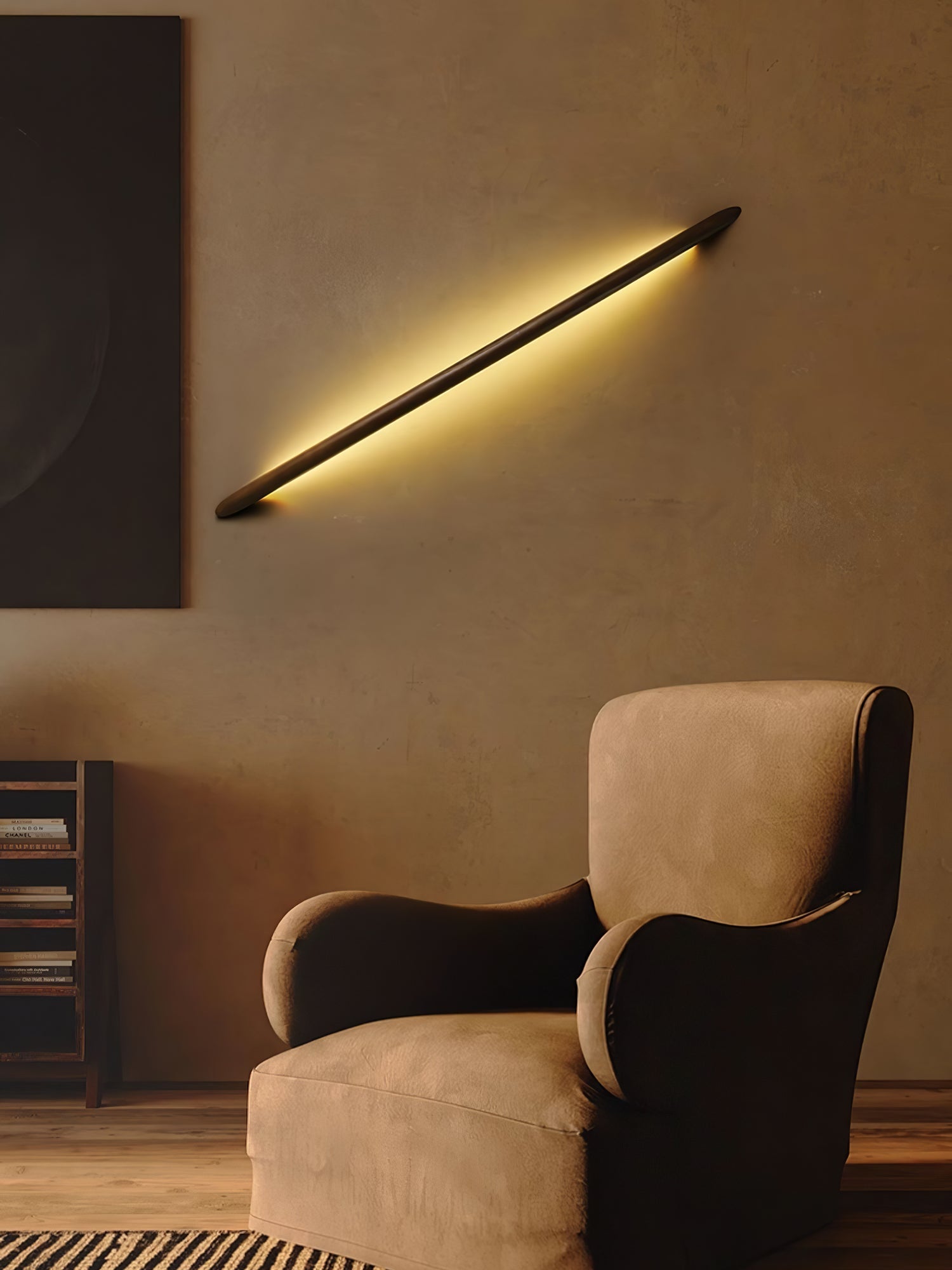 Evvinos Modern Minimalist Linear Wood Wall Light-Neutral Decor