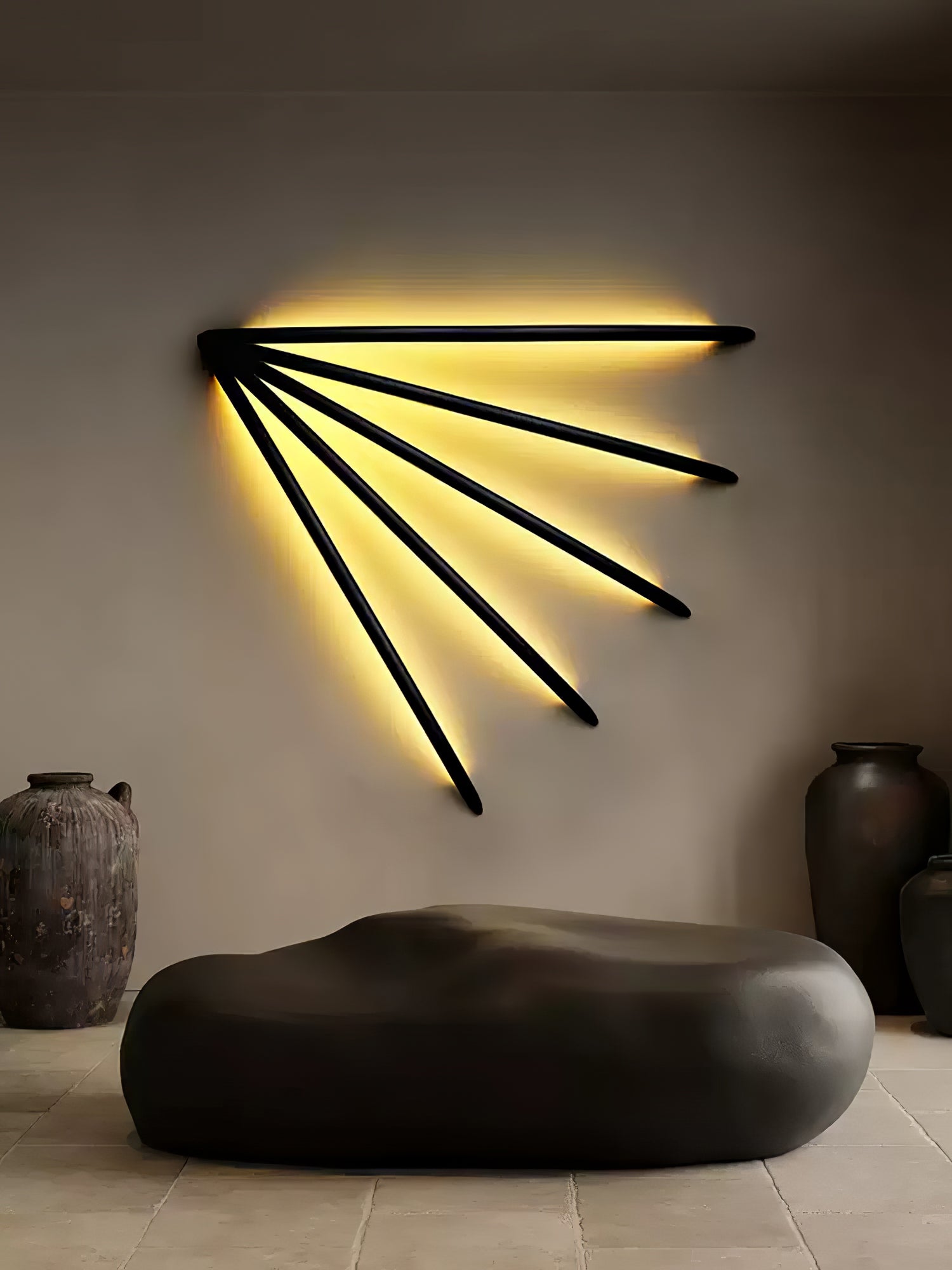 Evvinos Modern Minimalist Linear Wood Wall Light-Neutral Decor