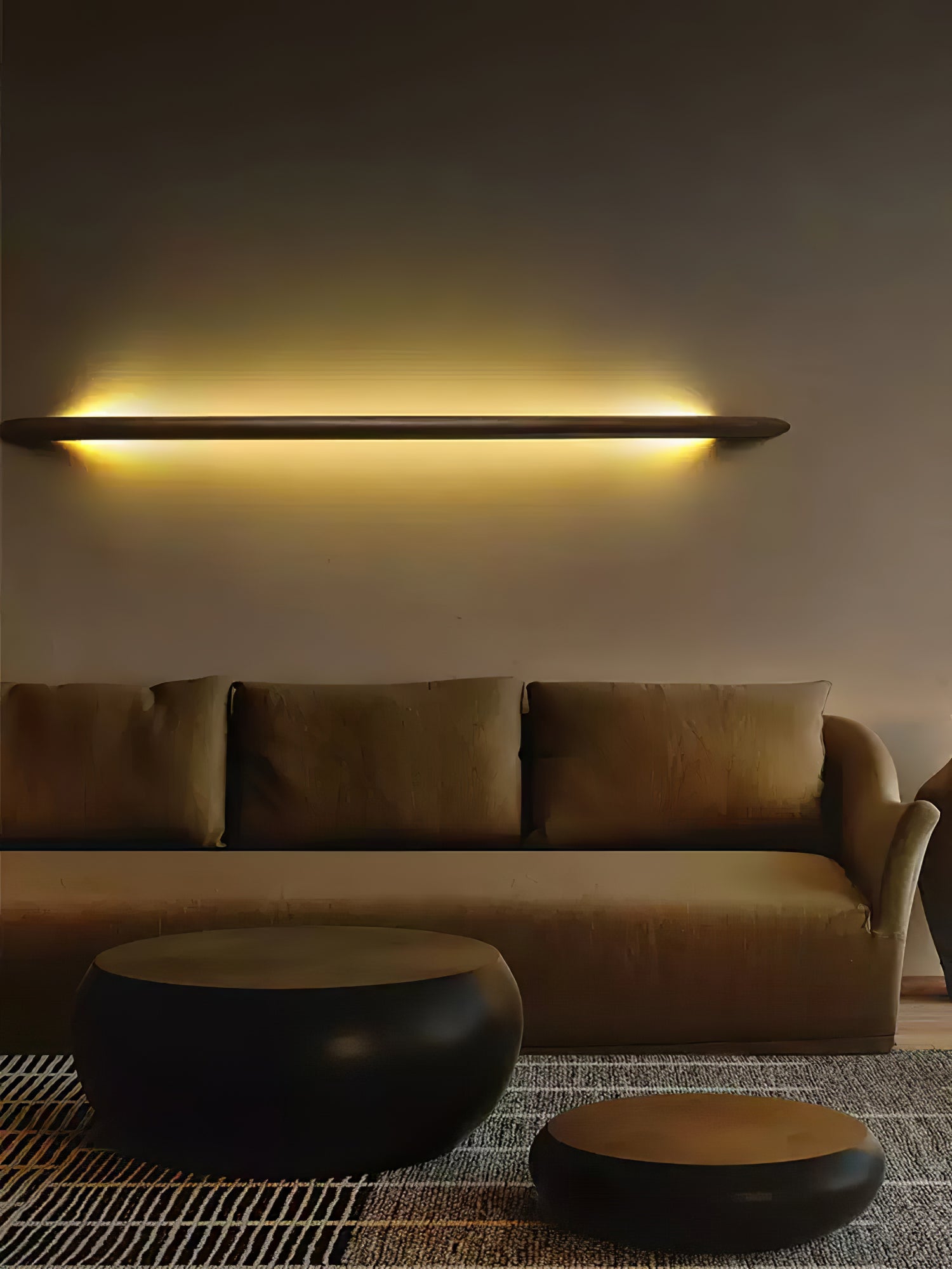 Evvinos Modern Minimalist Linear Wood Wall Light-Neutral Decor