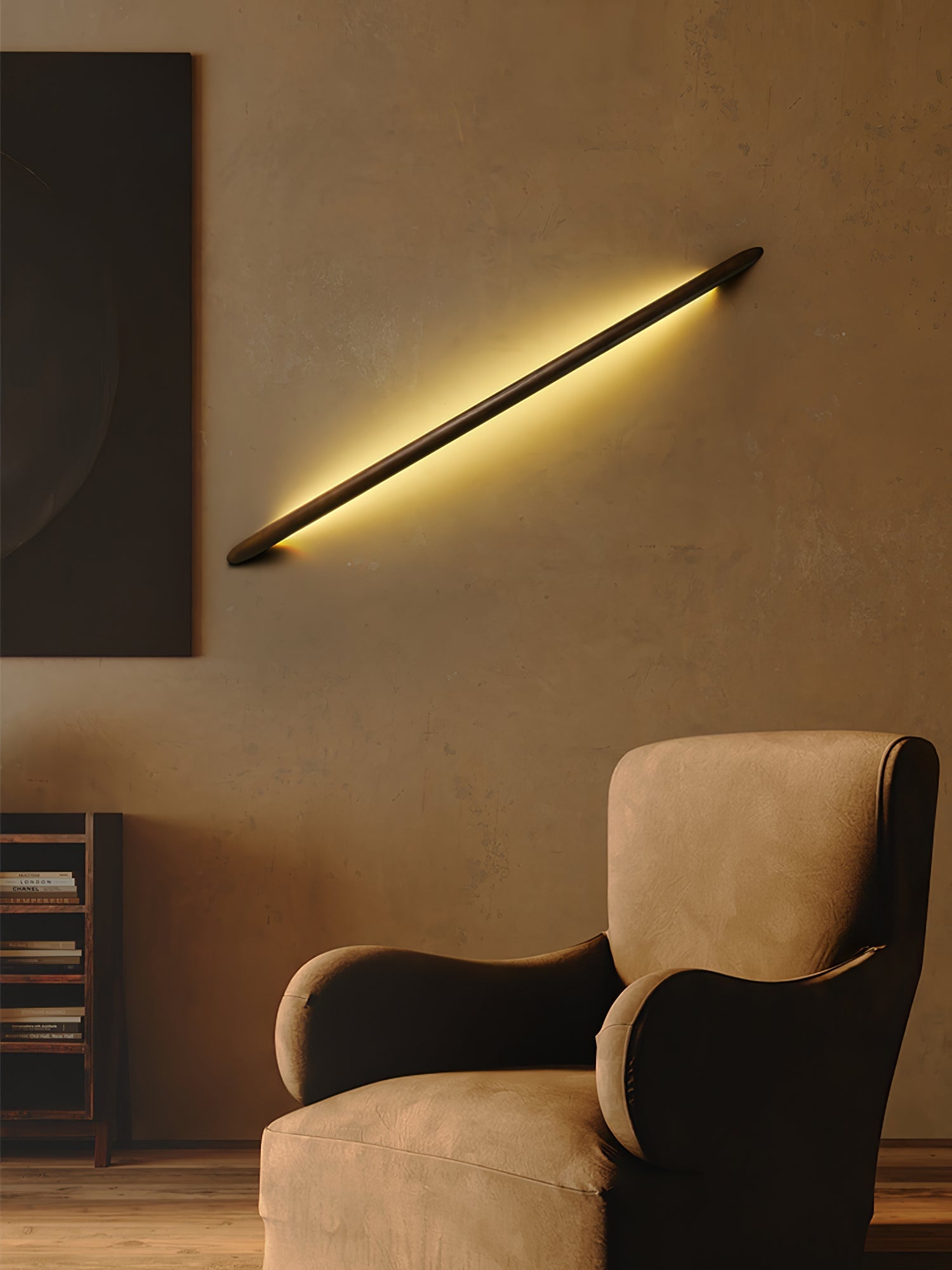 Evvinos Modern Minimalist Linear Wood Wall Light-Neutral Decor