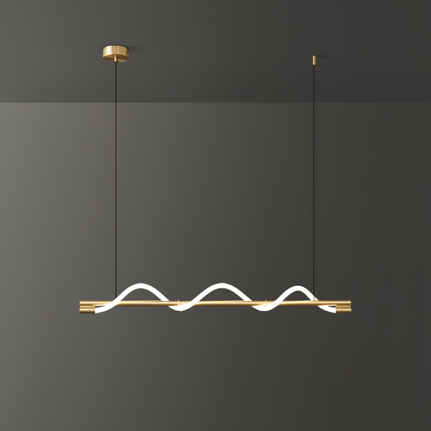 Pulse Minimalist Brass Pendant Lamp-Neutral Decor