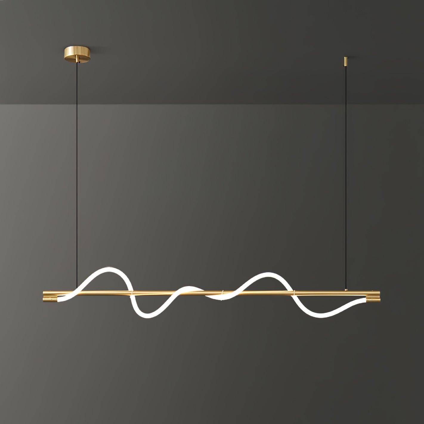 Pulse Minimalist Brass Pendant Lamp-Neutral Decor