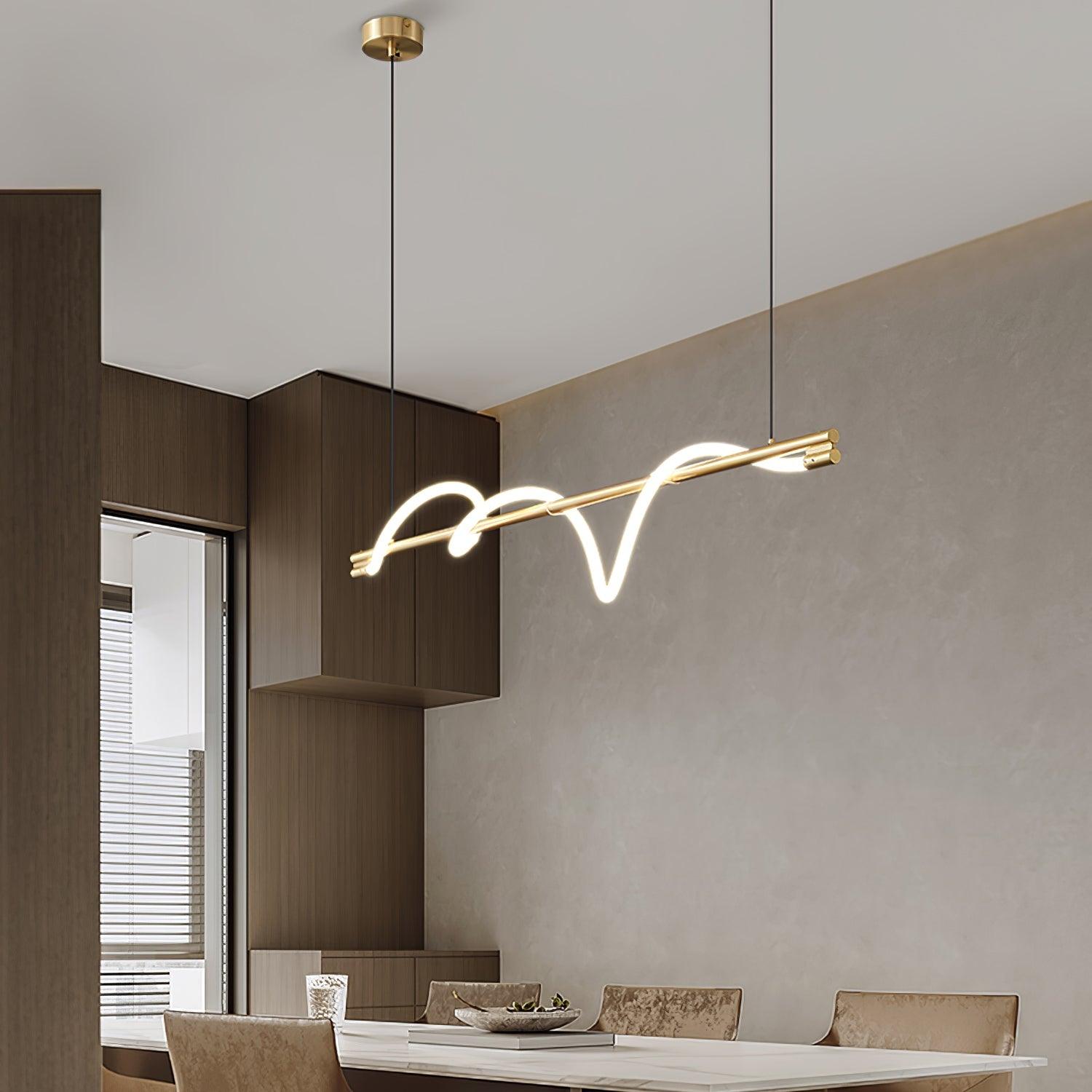 Pulse Minimalist Brass Pendant Lamp-Neutral Decor