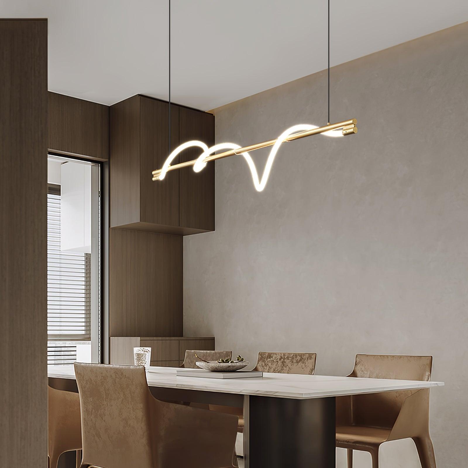 Pulse Minimalist Brass Pendant Lamp-Neutral Decor