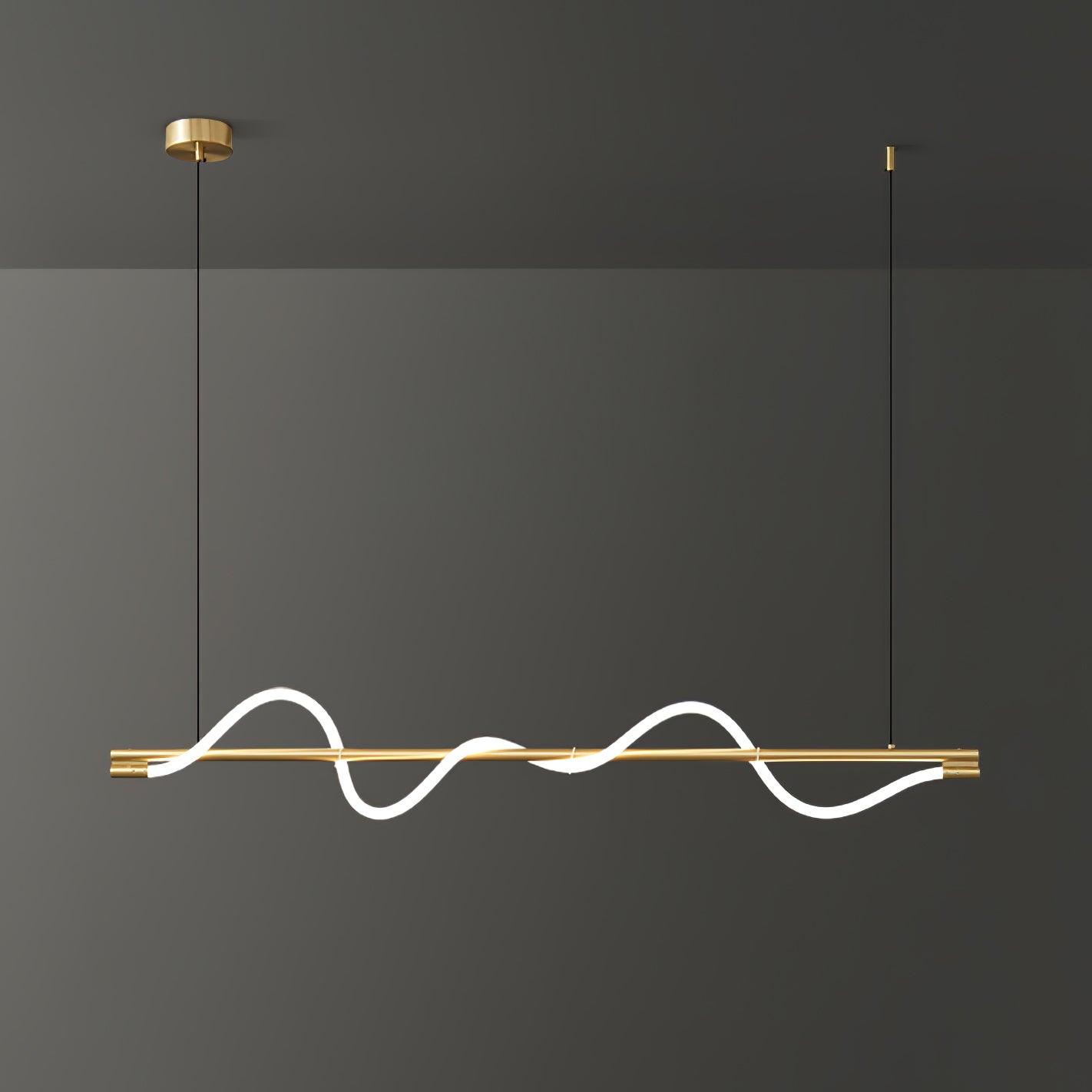 Pulse Minimalist Brass Pendant Lamp-Neutral Decor