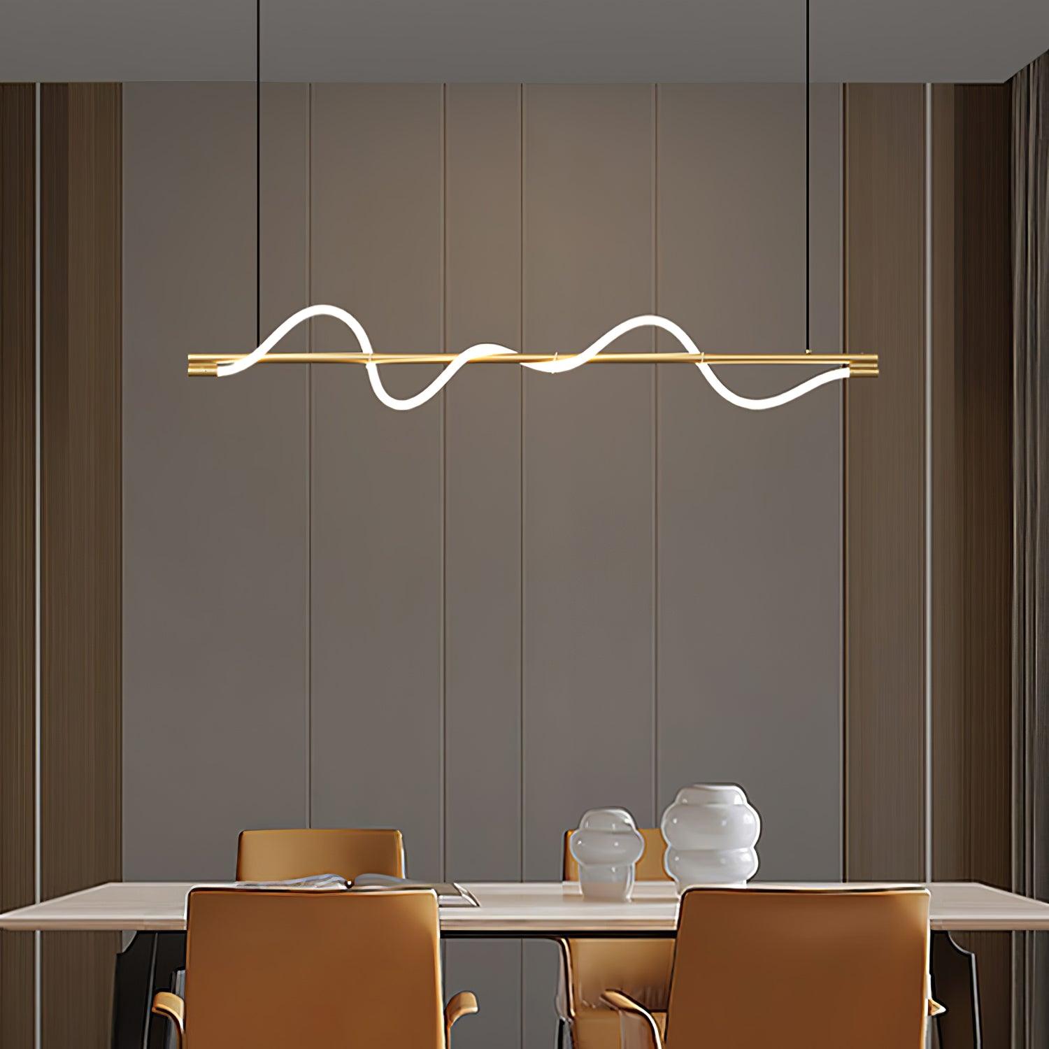 Pulse Minimalist Brass Pendant Lamp-Neutral Decor