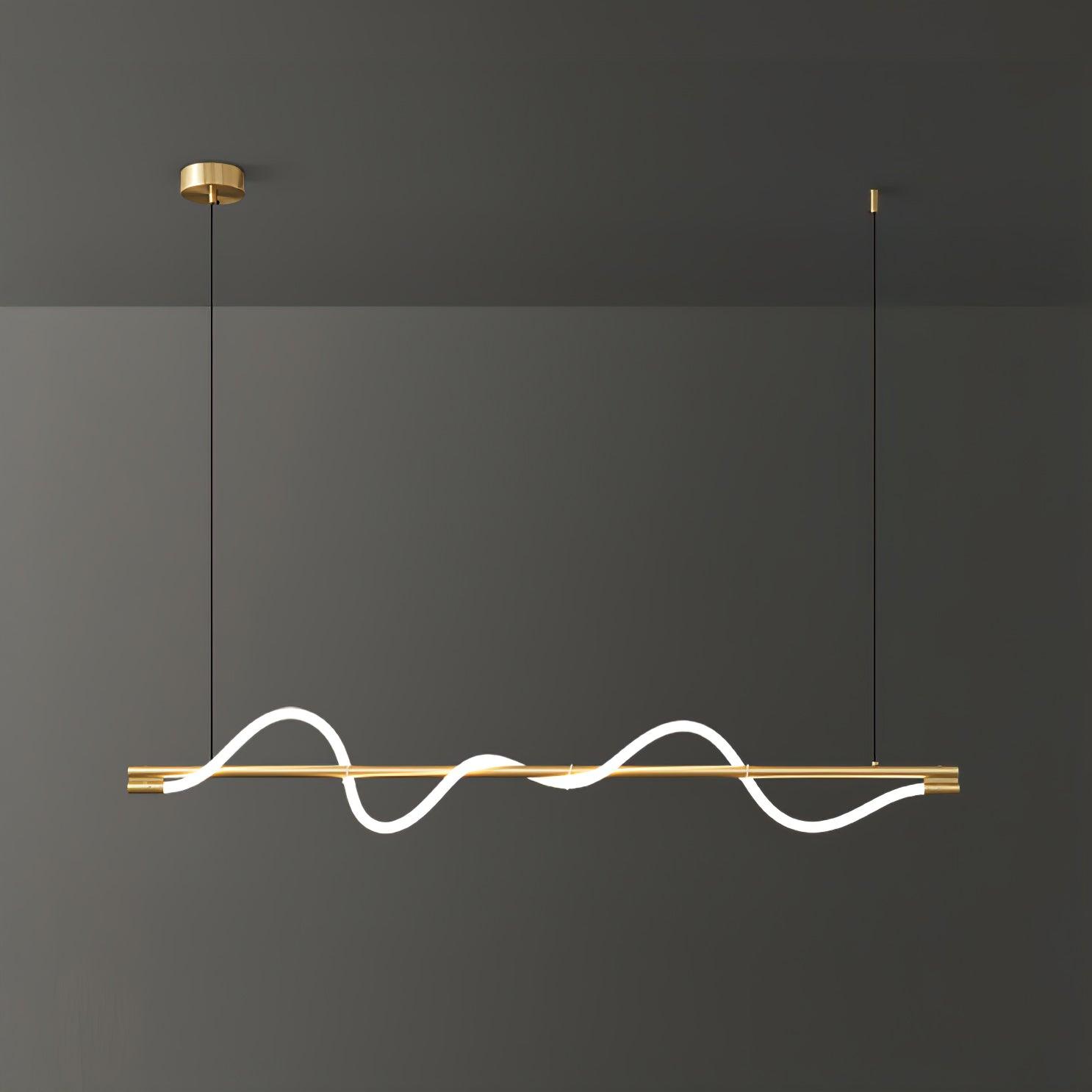 Pulse Minimalist Brass Pendant Lamp-Neutral Decor