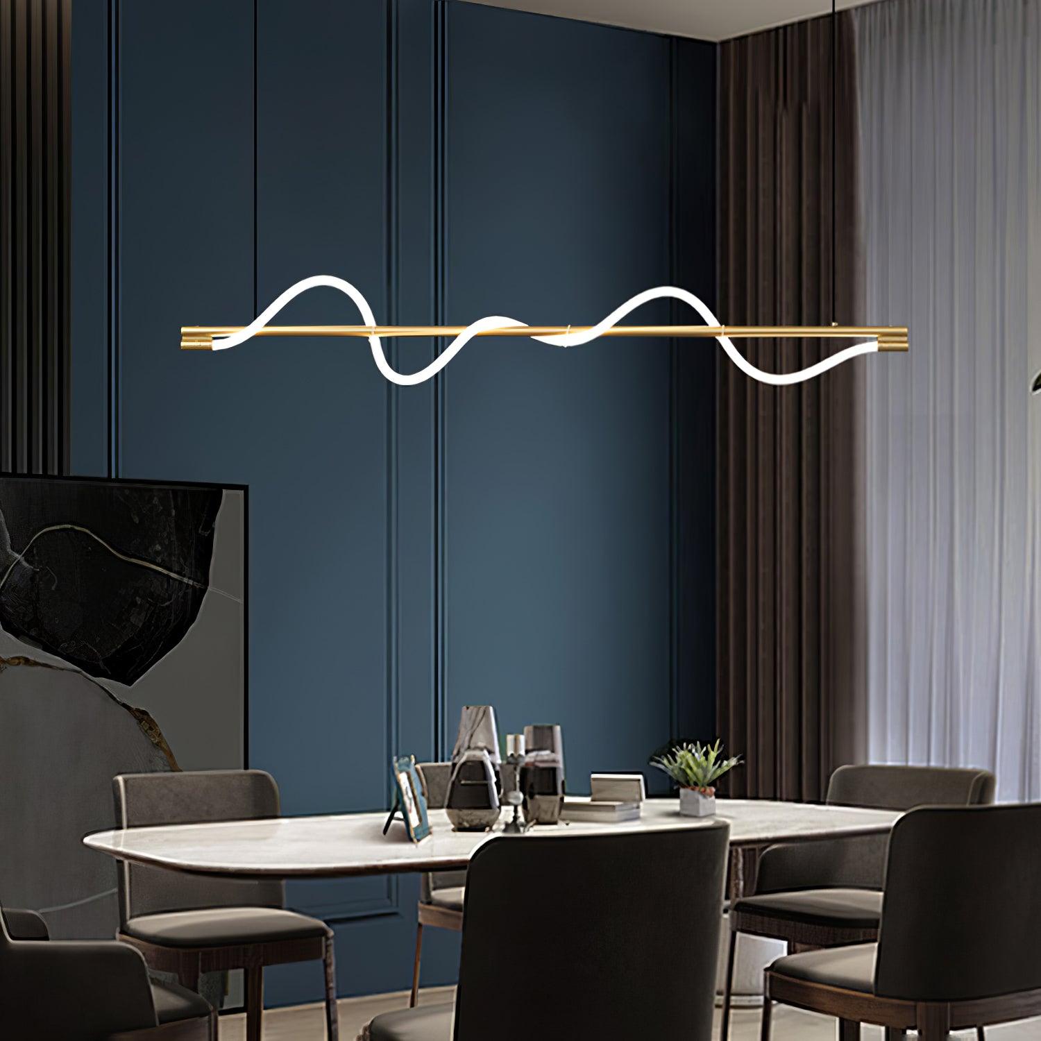 Pulse Minimalist Brass Pendant Lamp-Neutral Decor