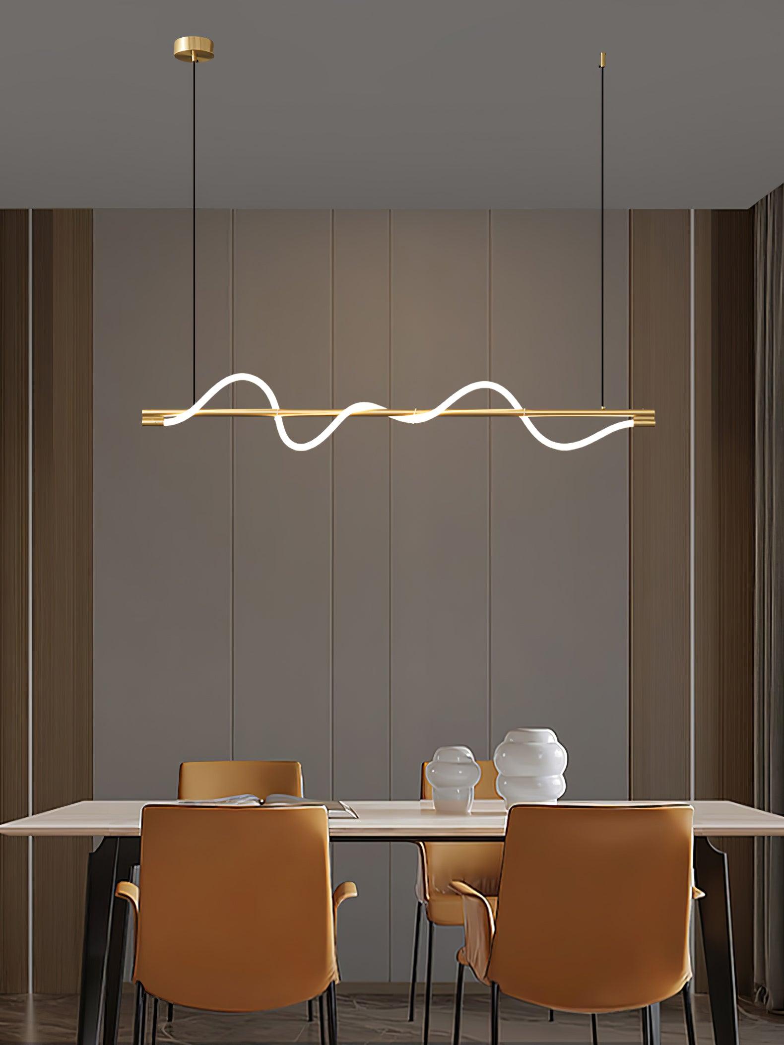 Pulse Minimalist Brass Pendant Lamp-Neutral Decor