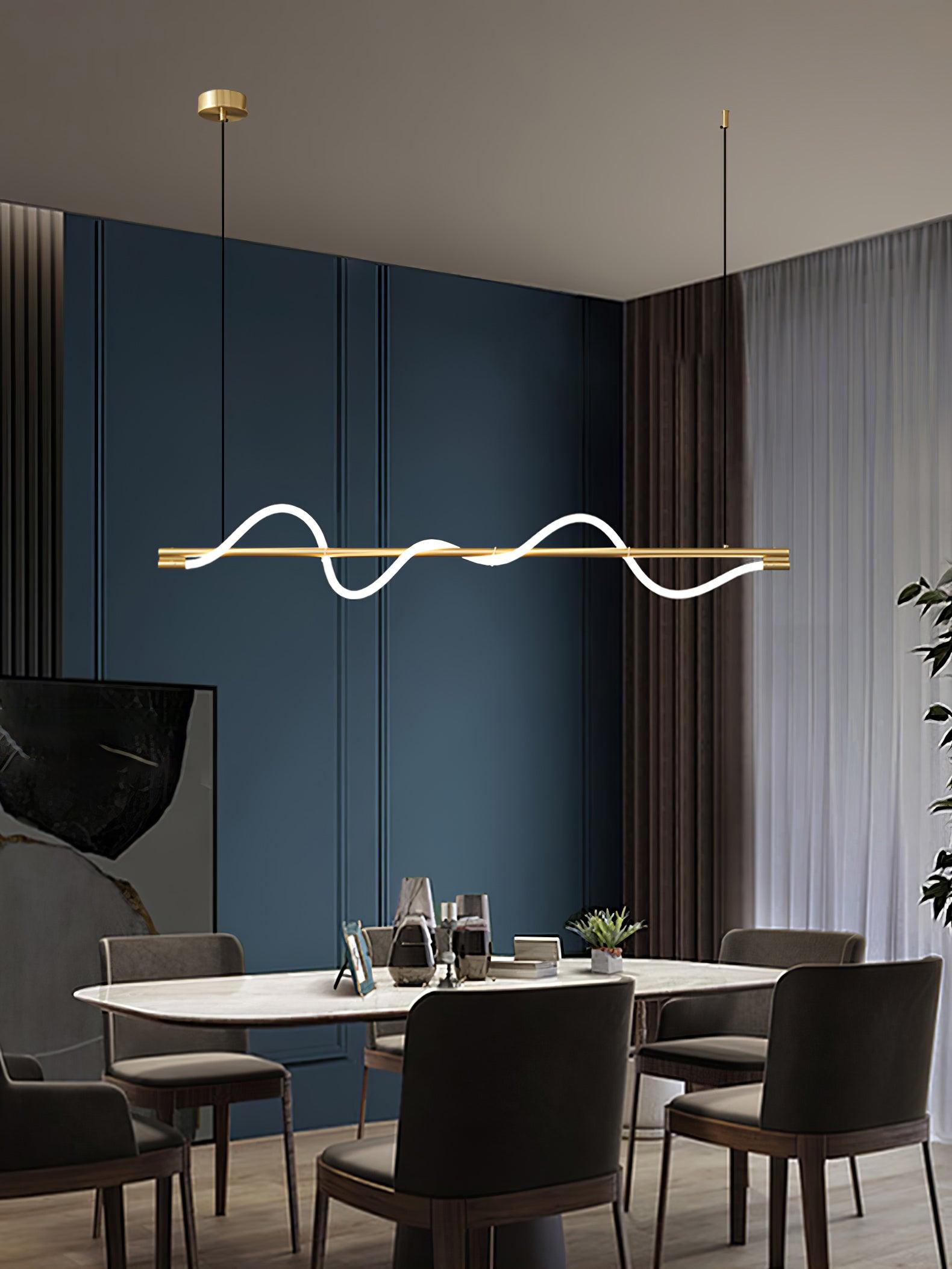 Pulse Minimalist Brass Pendant Lamp-Neutral Decor