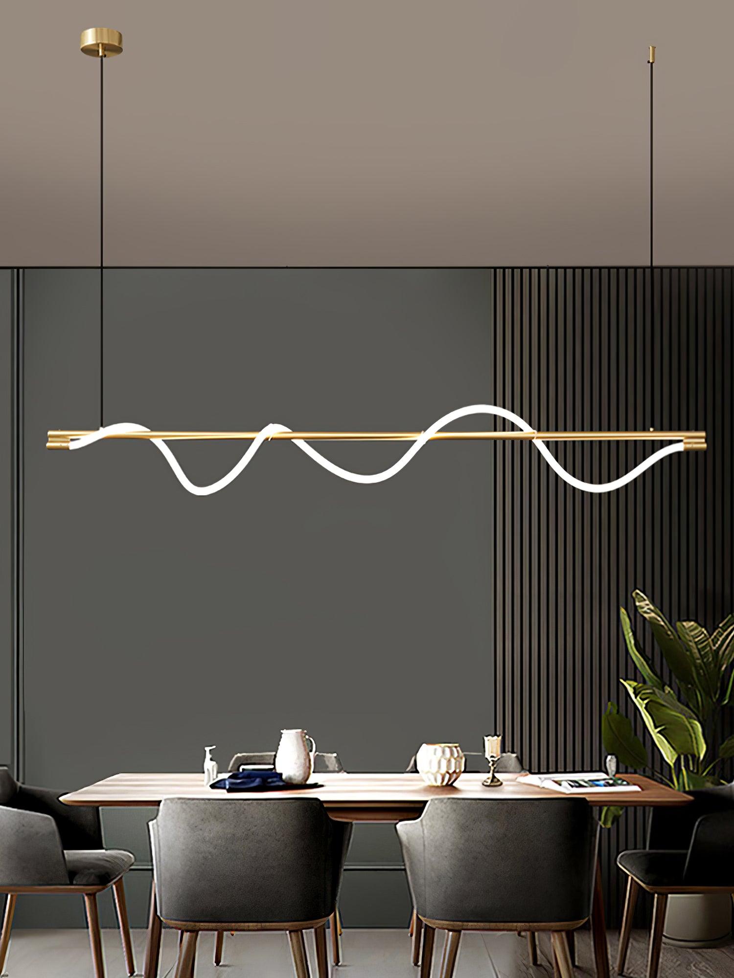Pulse Minimalist Brass Pendant Lamp-Neutral Decor
