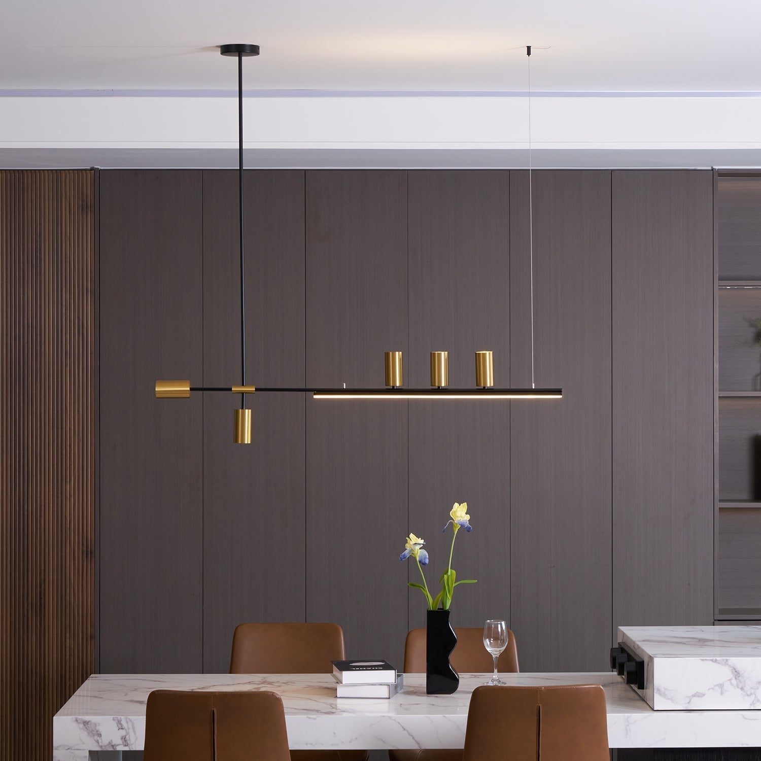 Aulten Modern Minimalist Linear Island Pendant Lamp-Neutral Decor