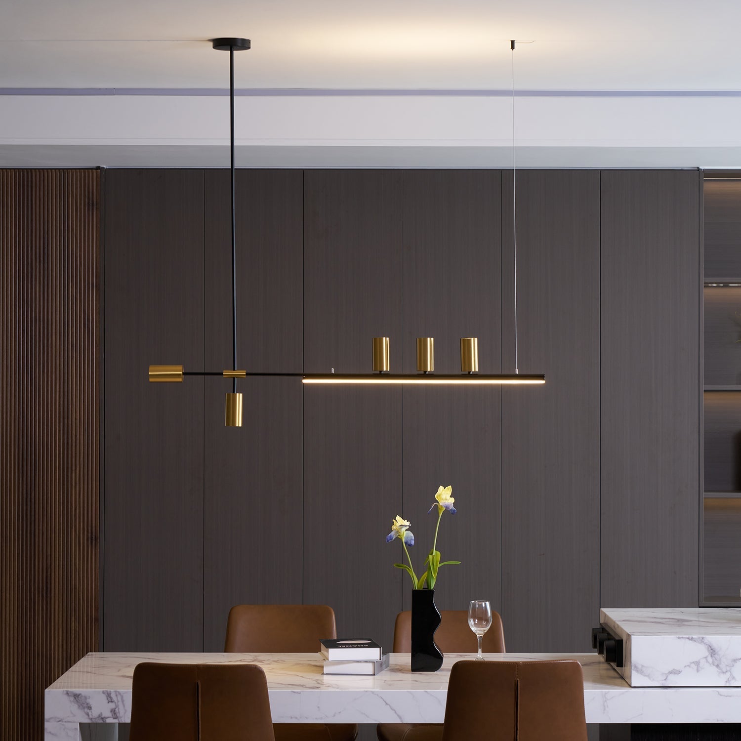 Aulten Modern Minimalist Linear Island Pendant Lamp-Neutral Decor