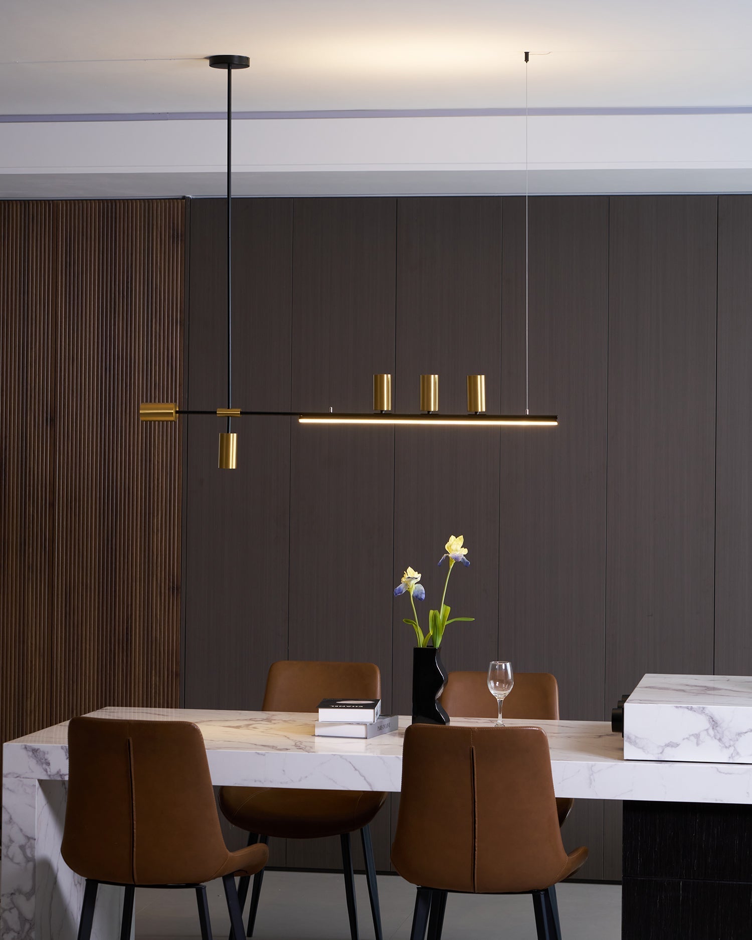 Aulten Modern Minimalist Linear Island Pendant Lamp-Neutral Decor