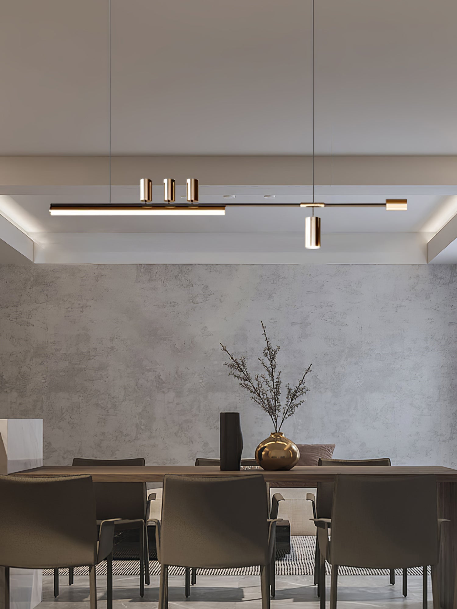 Aulten Modern Minimalist Linear Island Pendant Lamp-Neutral Decor