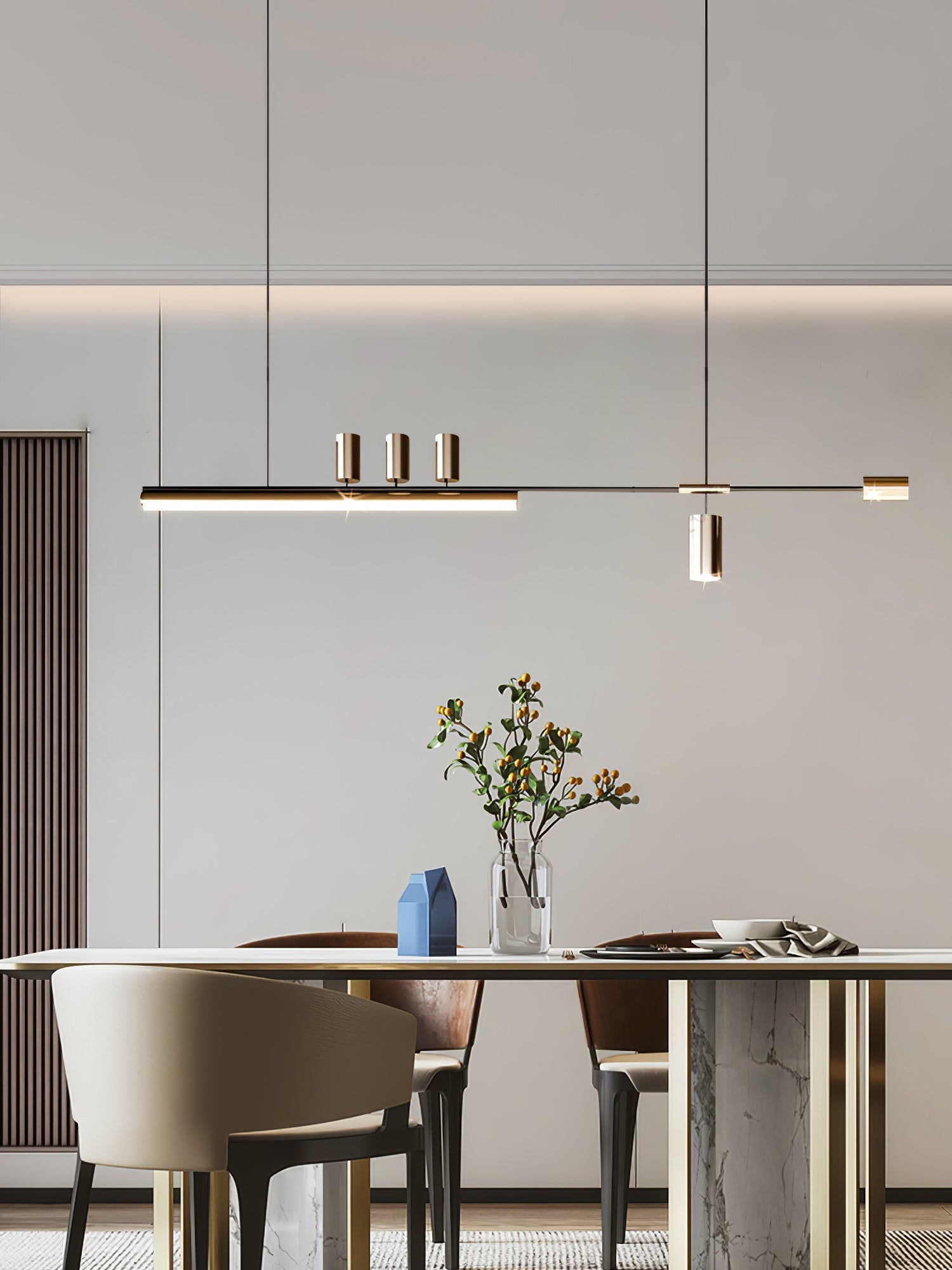 Aulten Modern Minimalist Linear Island Pendant Lamp-Neutral Decor