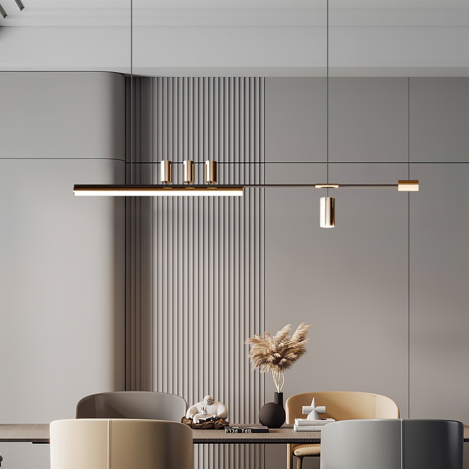Aulten Modern Minimalist Linear Island Pendant Lamp-Neutral Decor