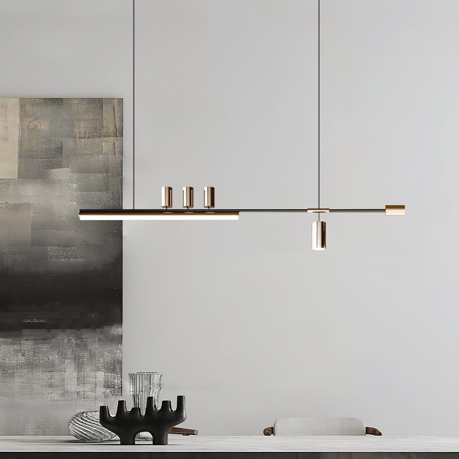 Aulten Modern Minimalist Linear Island Pendant Lamp-Neutral Decor