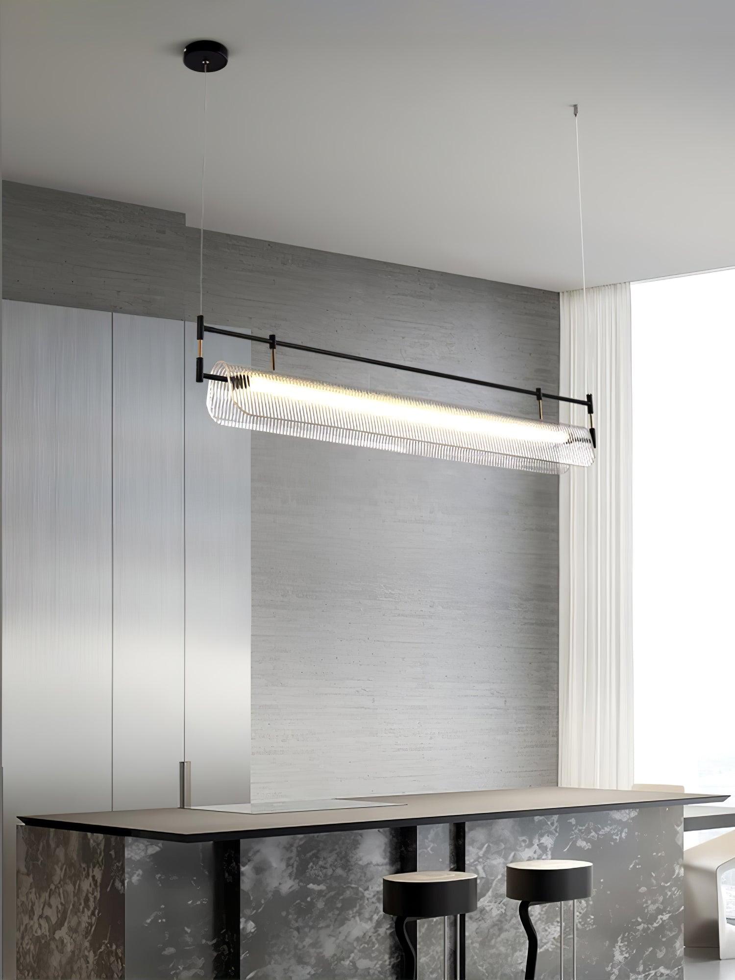 Meldo Chandelier Linear Strip Acrylic Long-Neutral Decor