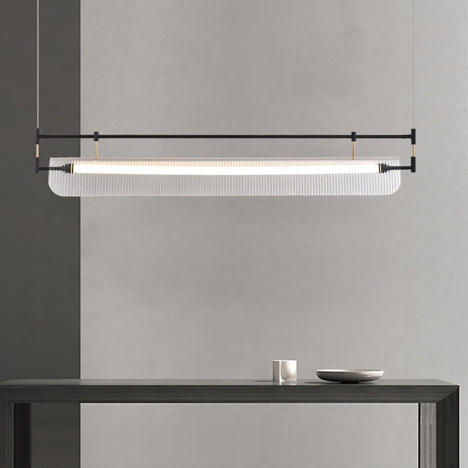 Meldo Chandelier Linear Strip Acrylic Long-Neutral Decor