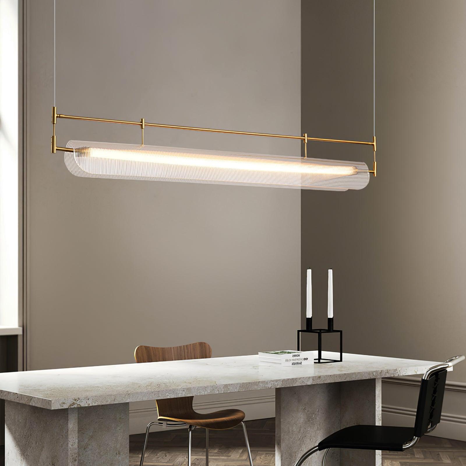 Meldo Chandelier Linear Strip Acrylic Long-Neutral Decor