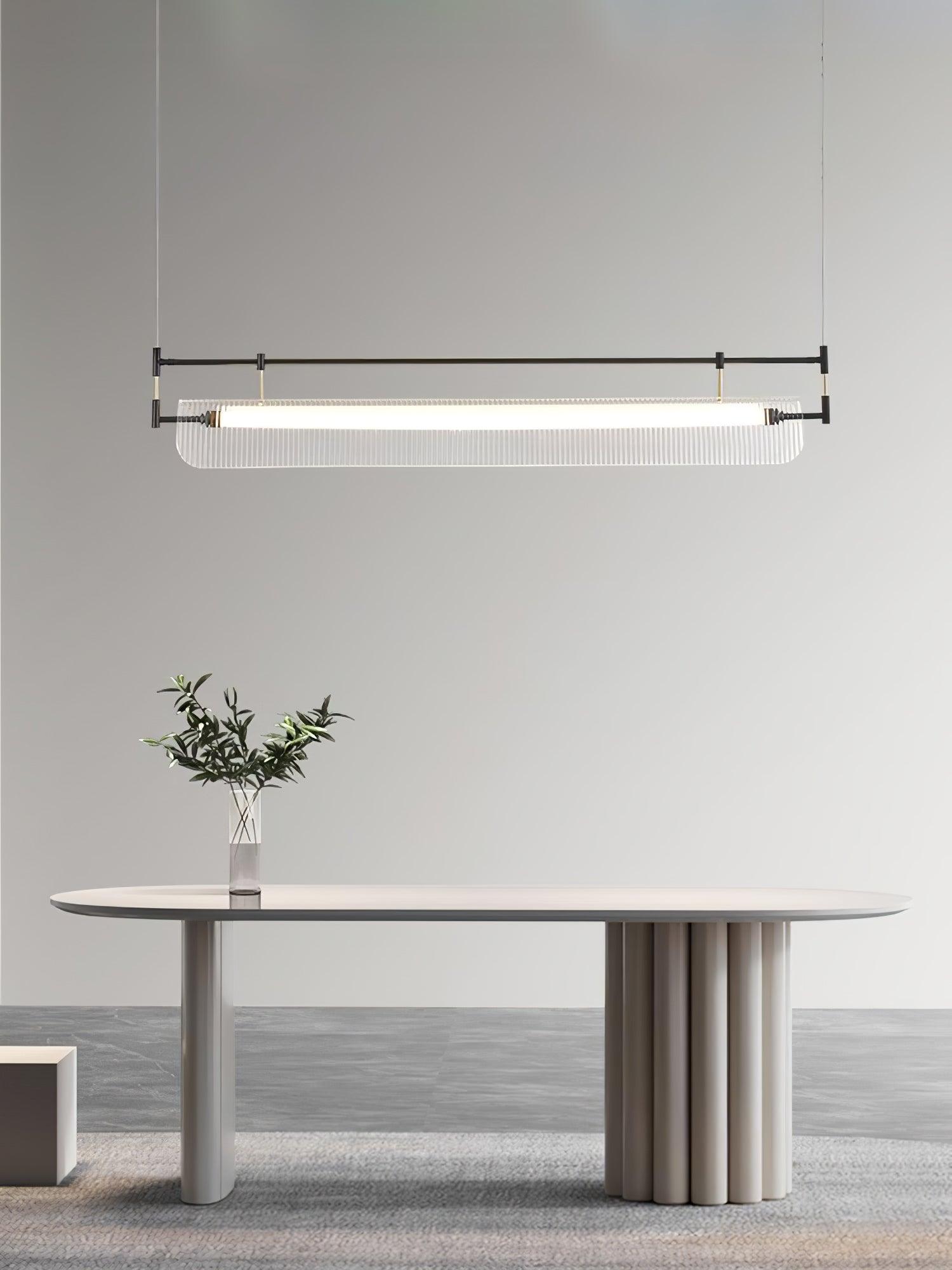 Meldo Chandelier Linear Strip Acrylic Long-Neutral Decor