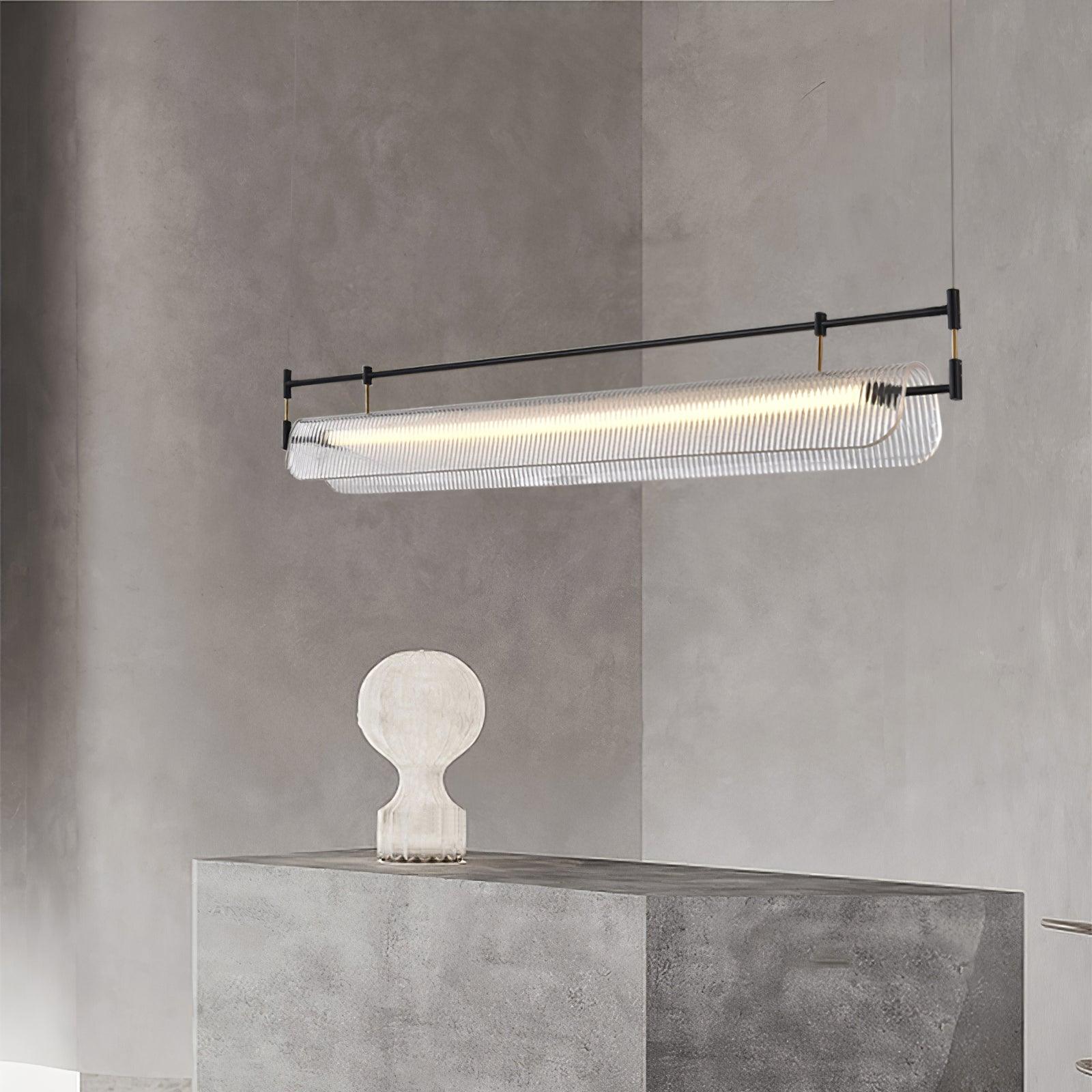 Meldo Chandelier Linear Strip Acrylic Long-Neutral Decor