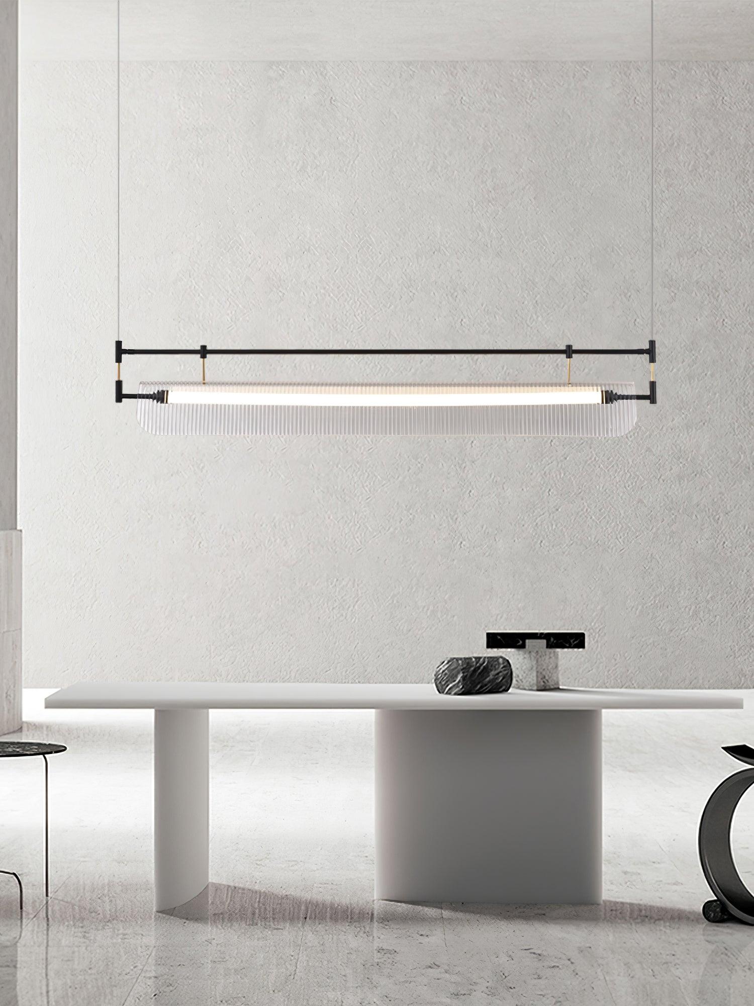 Meldo Chandelier Linear Strip Acrylic Long-Neutral Decor