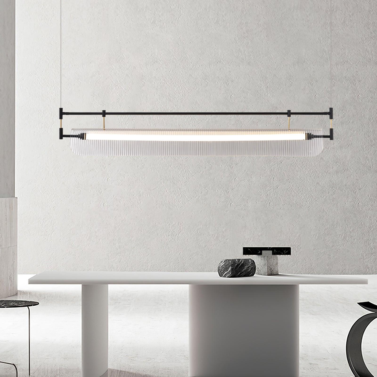 Meldo Chandelier Linear Strip Acrylic Long-Neutral Decor