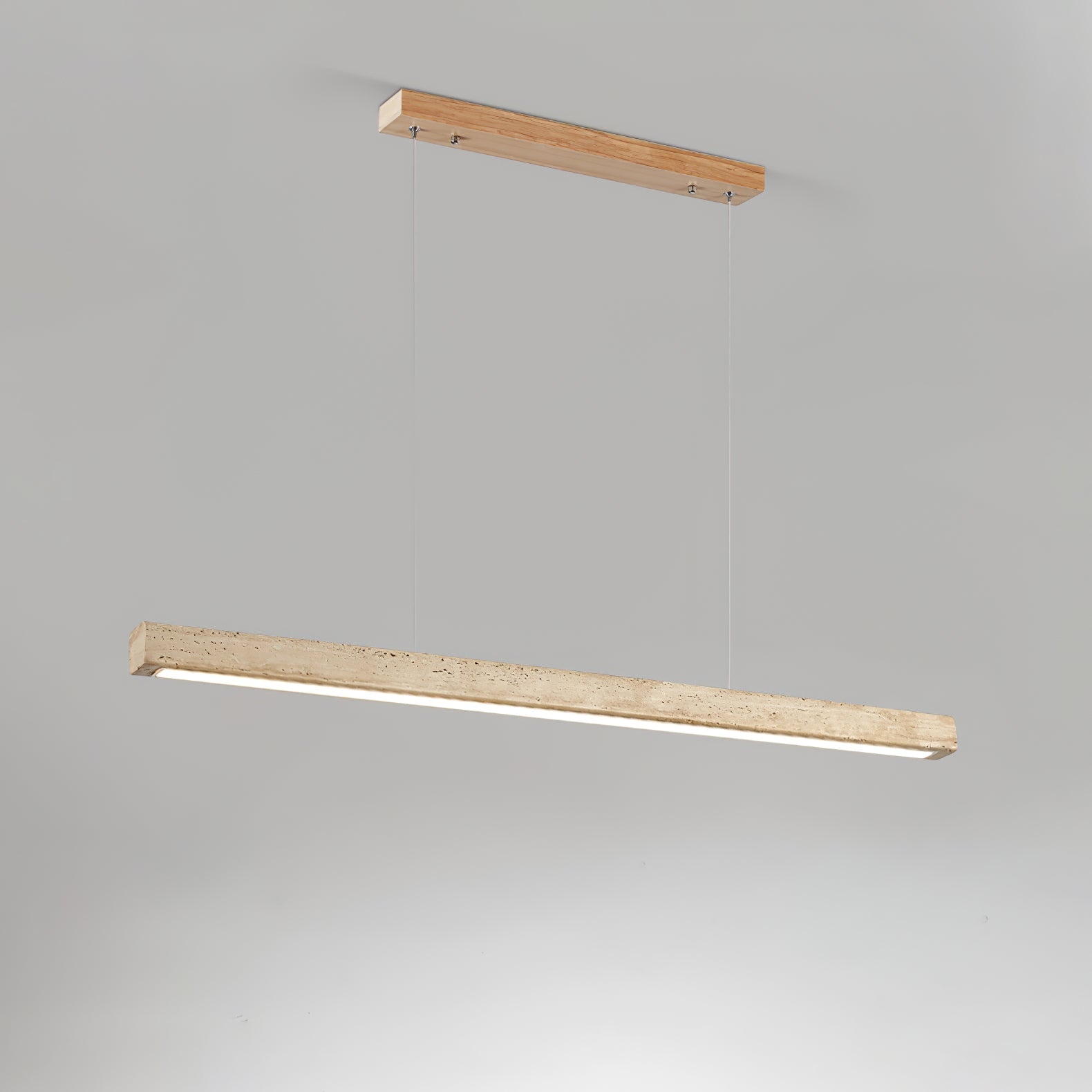 Liorven Minimalist Travertine Linear Pendant-Neutral Decor