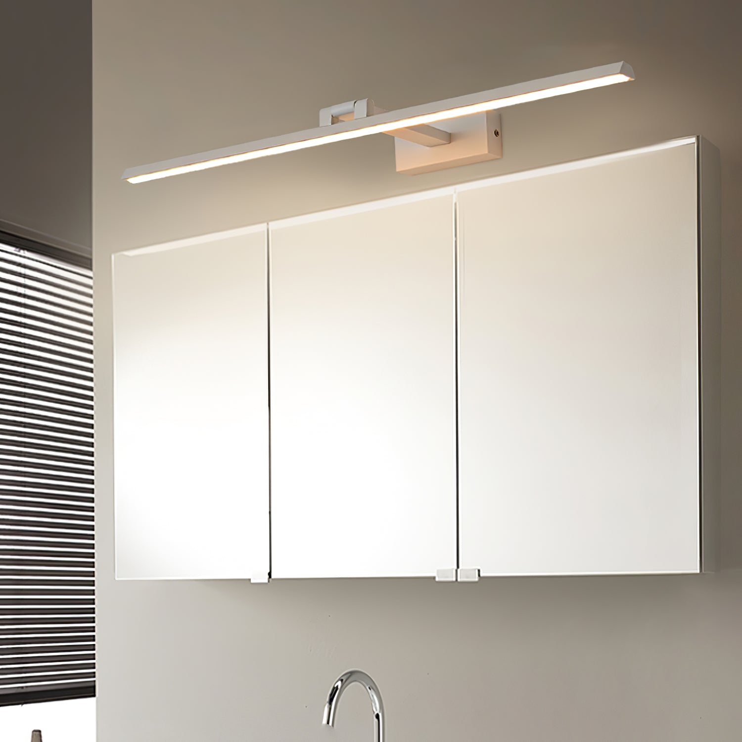 Linear Modern Minimalist Bathroom Wall Lamp-Neutral Decor